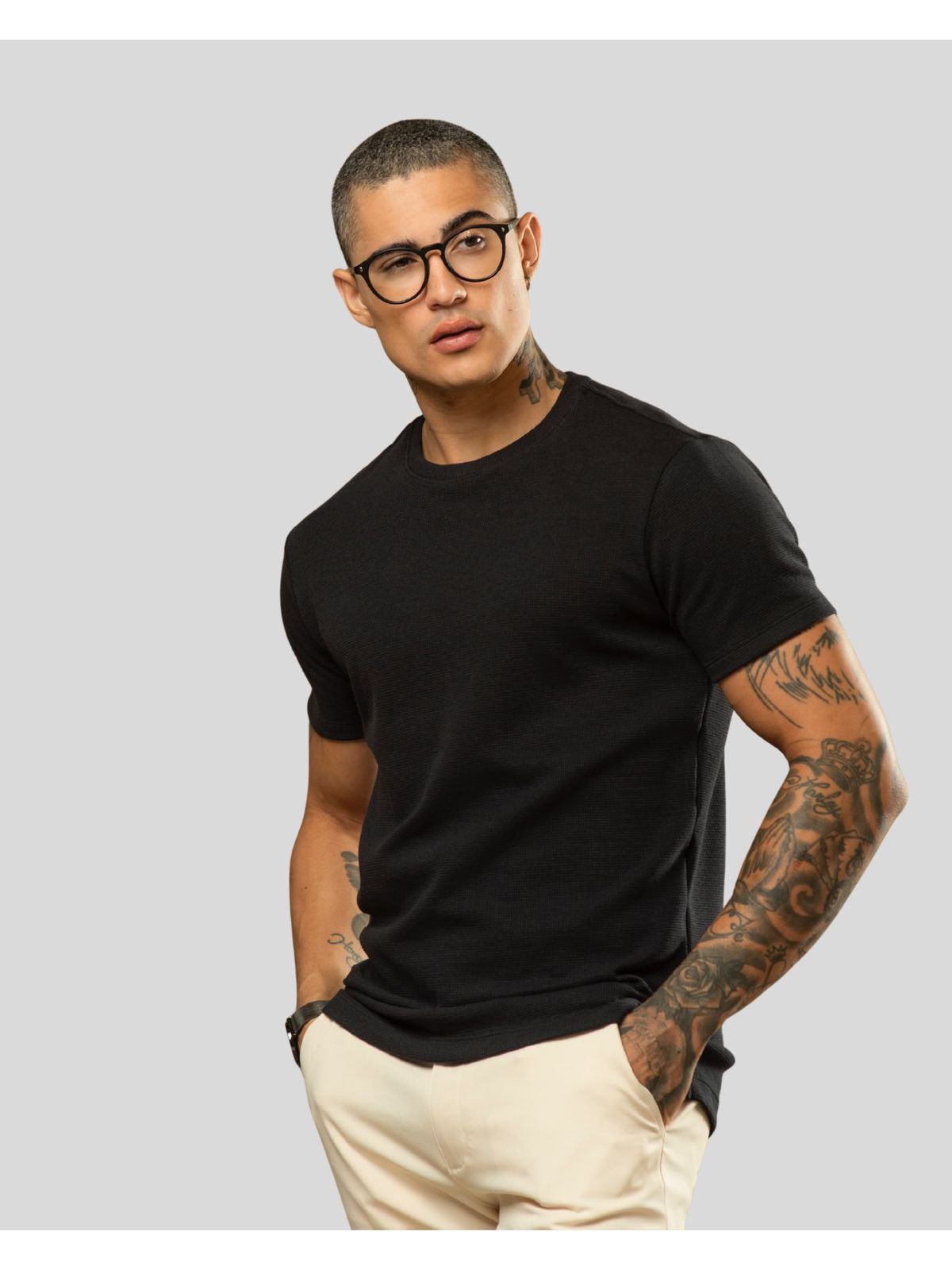 Camisa Em Tricô Oxing Preto 120725 - 64122 - Teselli