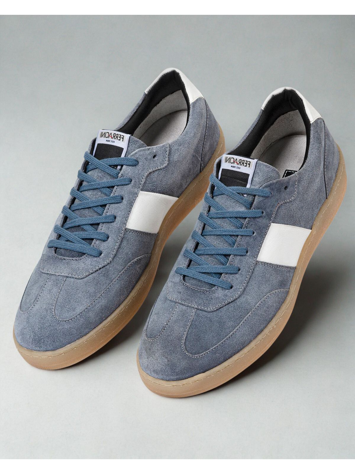 Sneaker Ferracini Camurça Denin Cinza 7583 - 64275 - Teselli