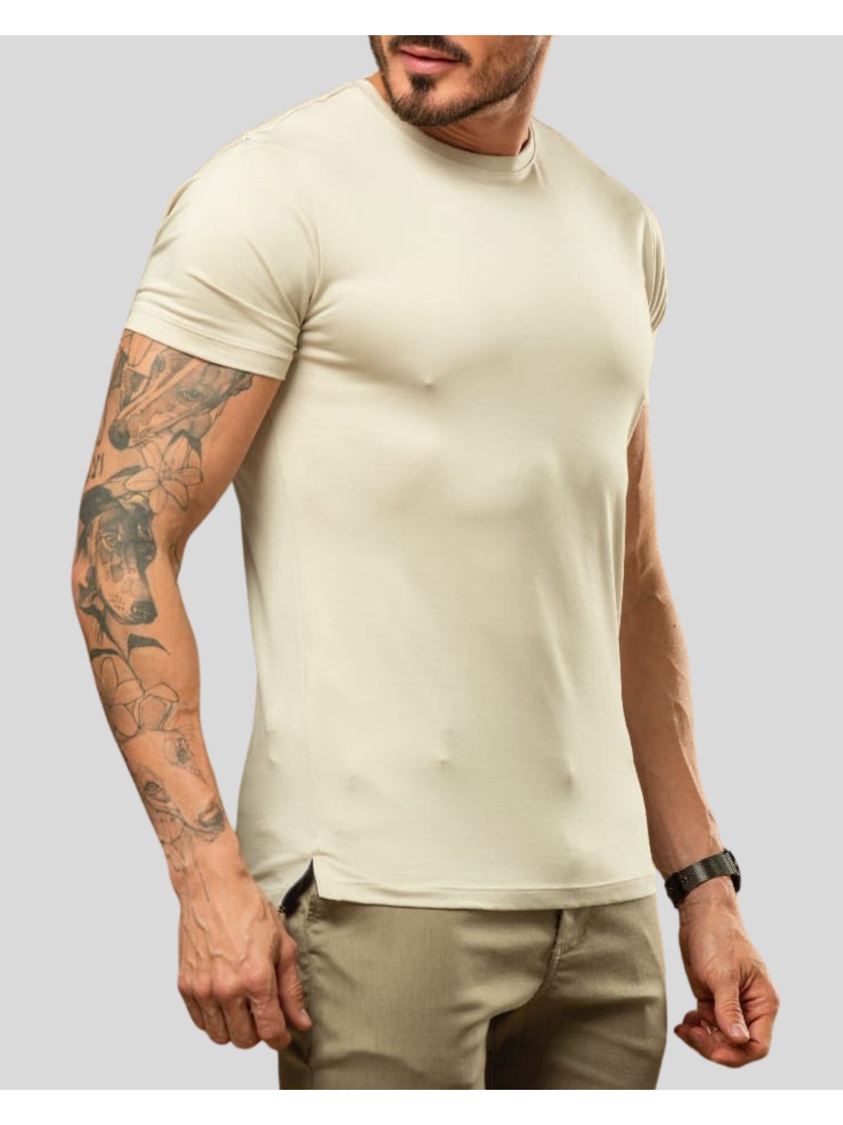 Camisa Algodão Pima Premium Teselli Off White 0606... - Teselli