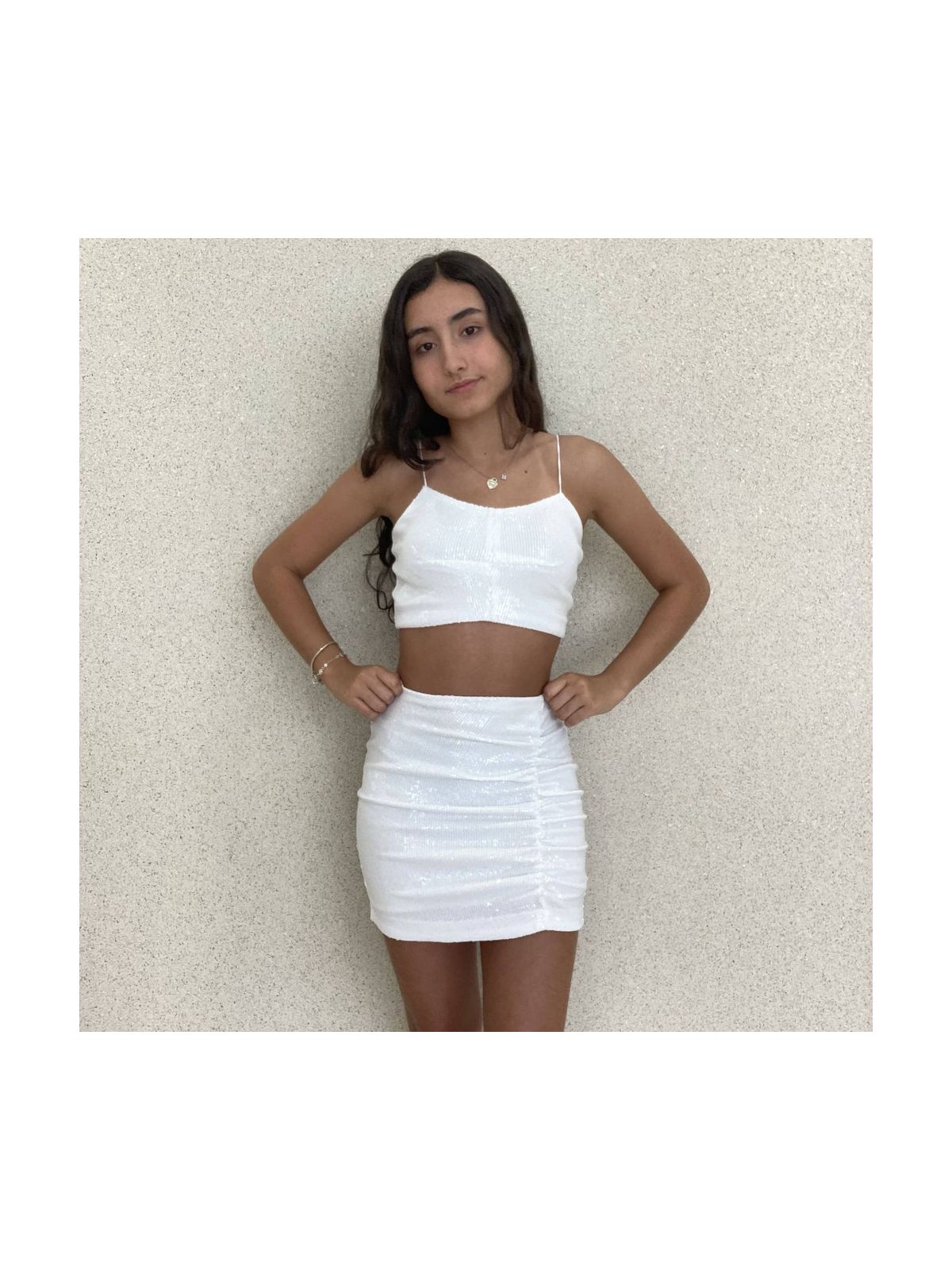 TOP PAETE RECORTE Branco - TokTeen