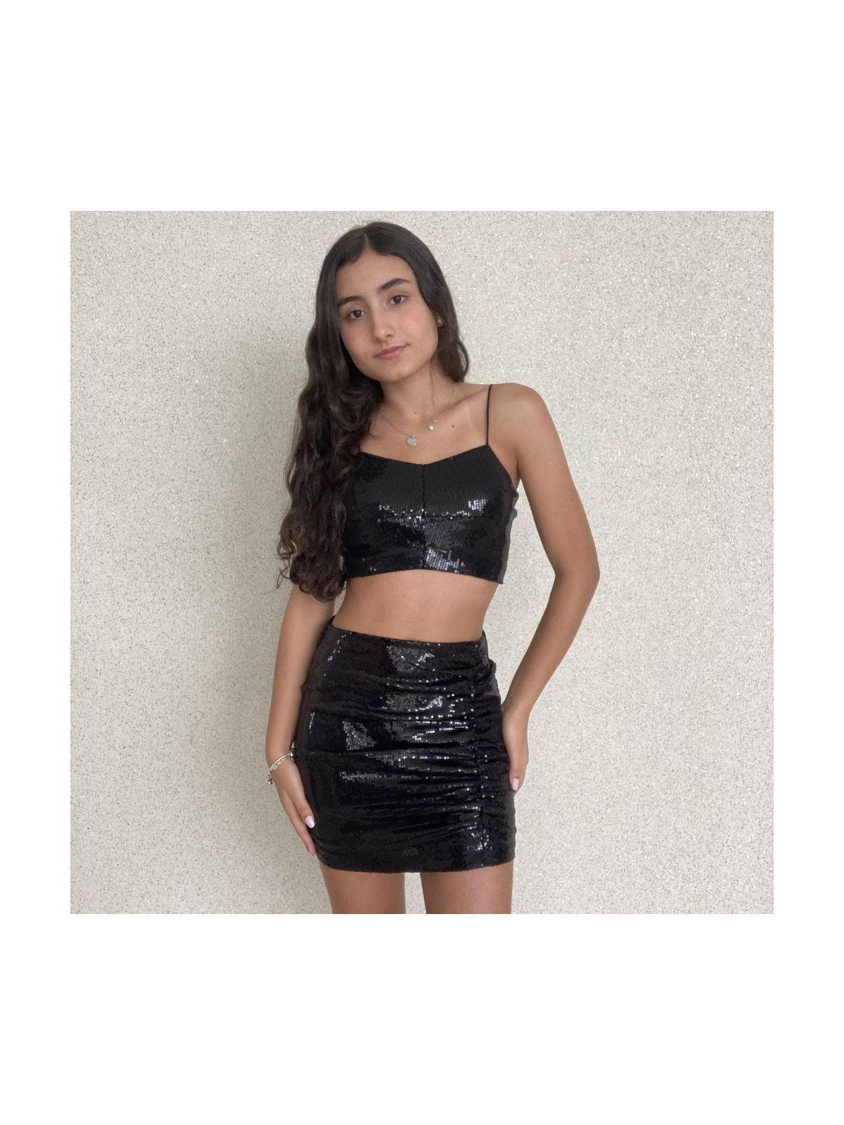 TOP PAETE RECORTE Preto