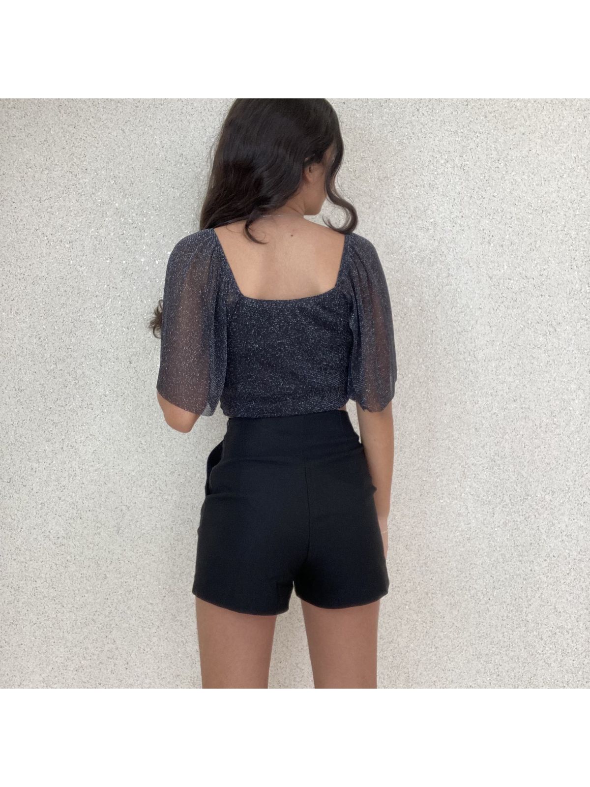 CROPPED BRILHO VAZADA