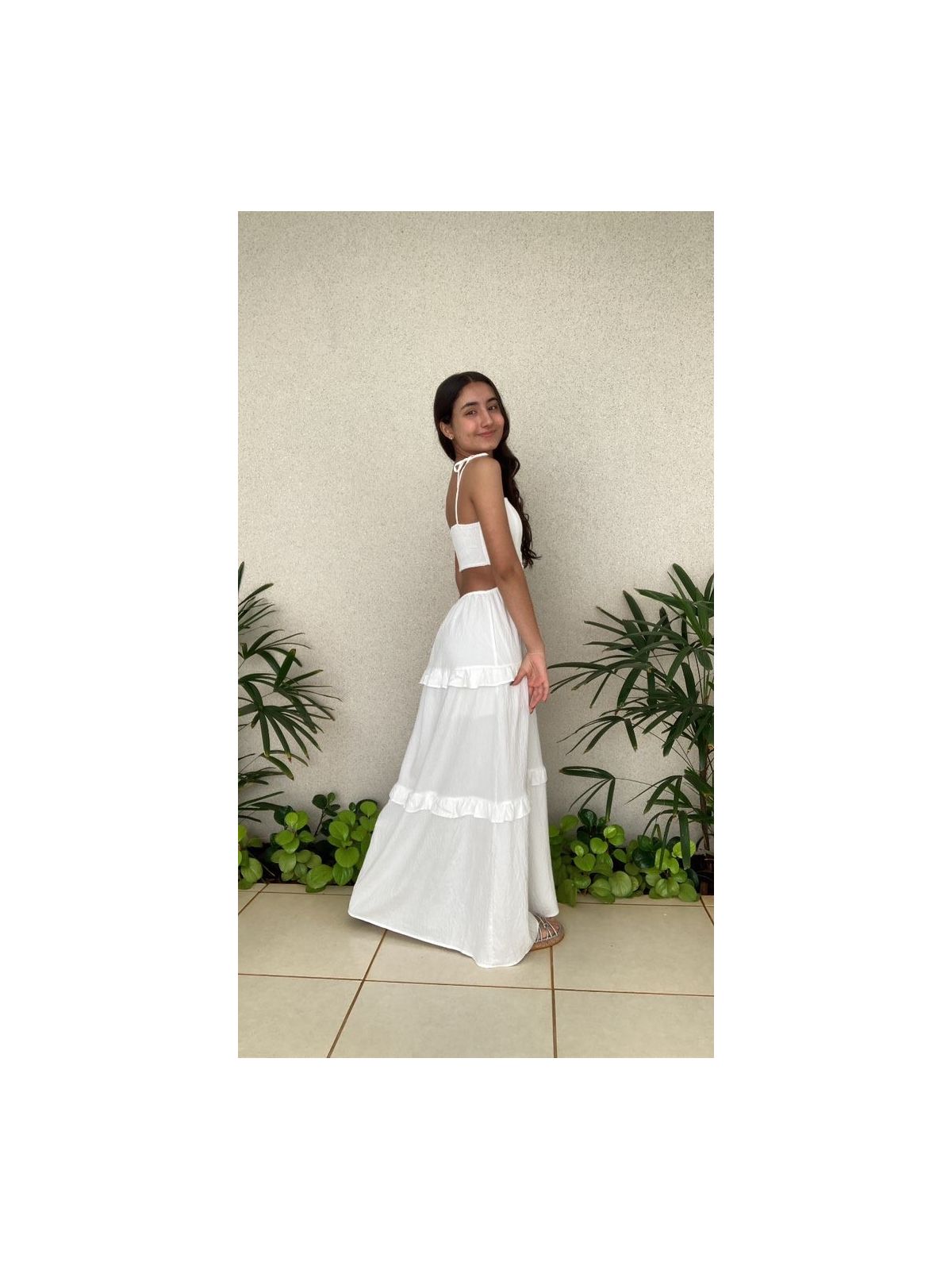 VESTIDO LONGO BABADOS