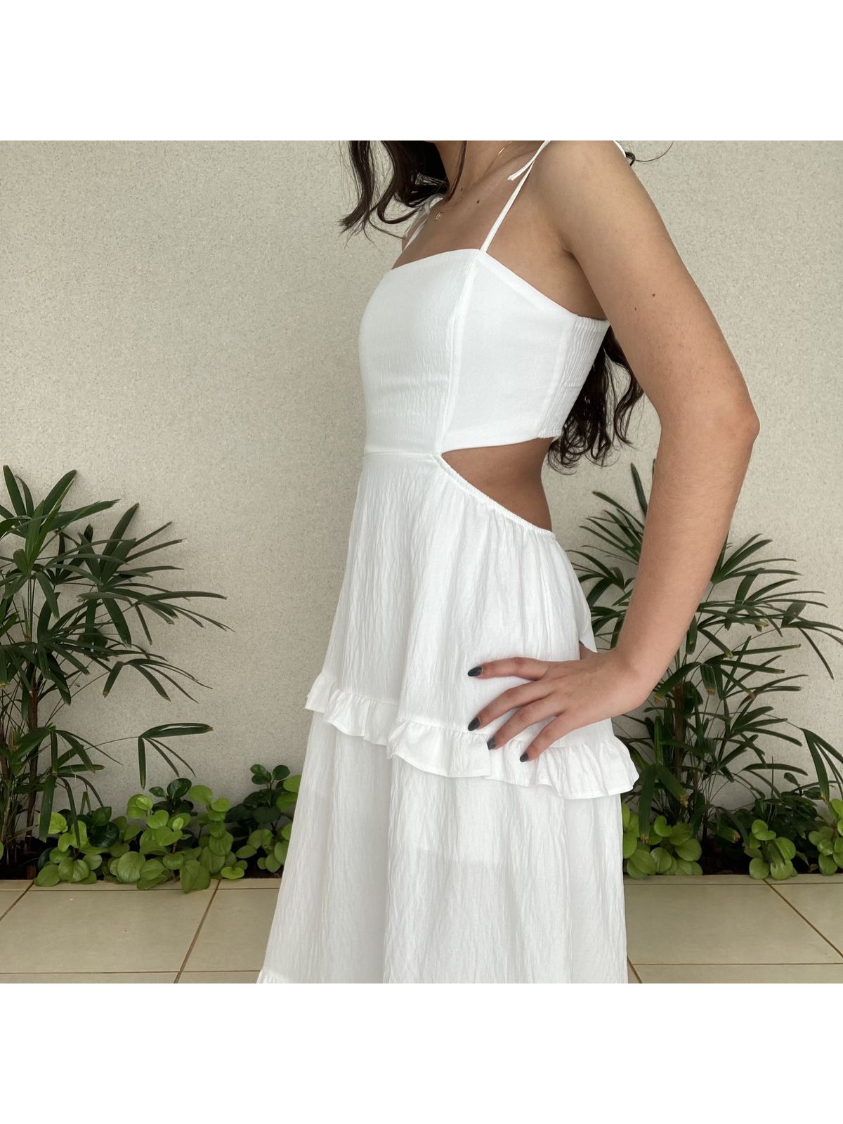 VESTIDO LONGO BABADOS