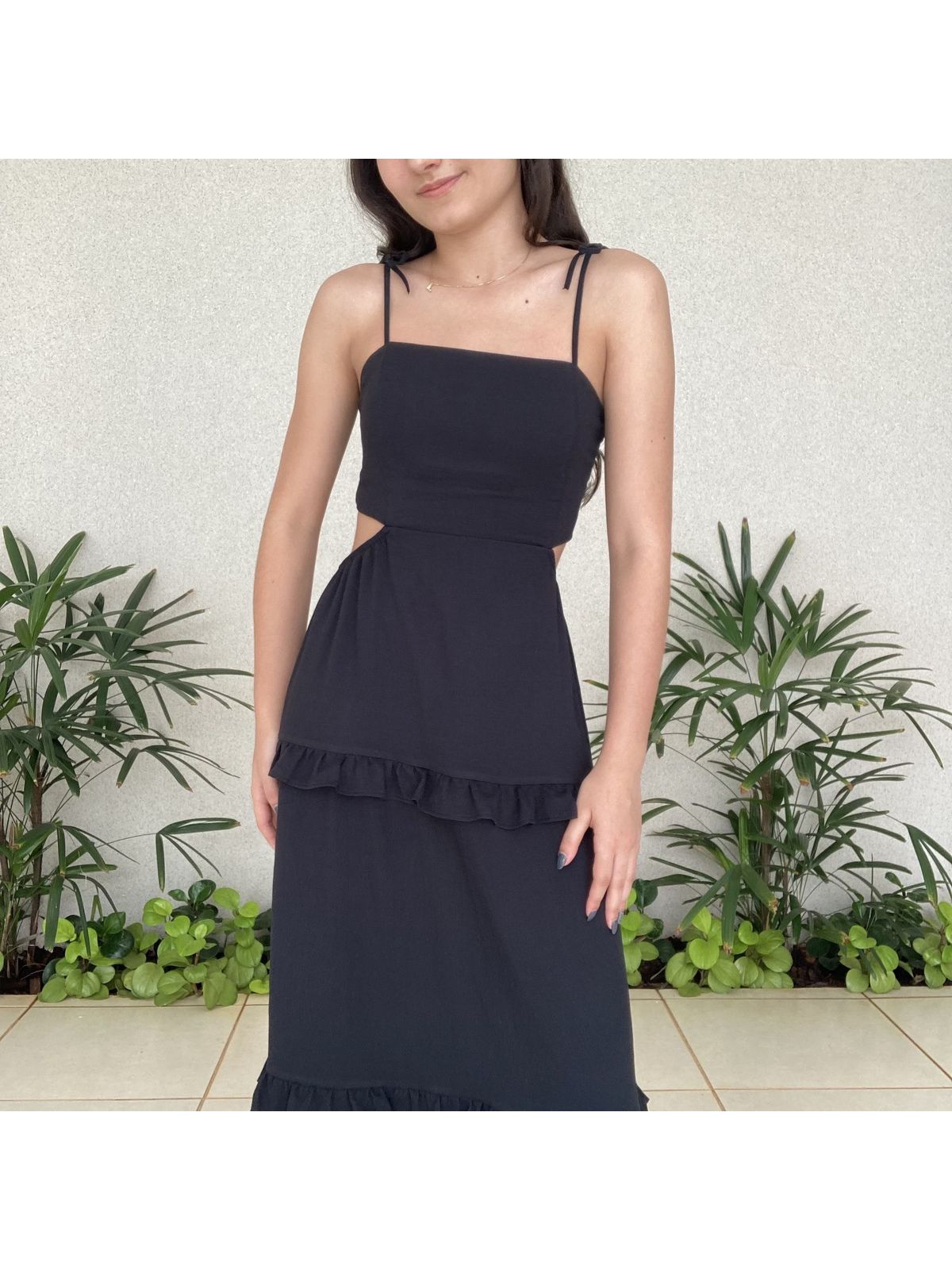 VESTIDO LONGO BABADOS