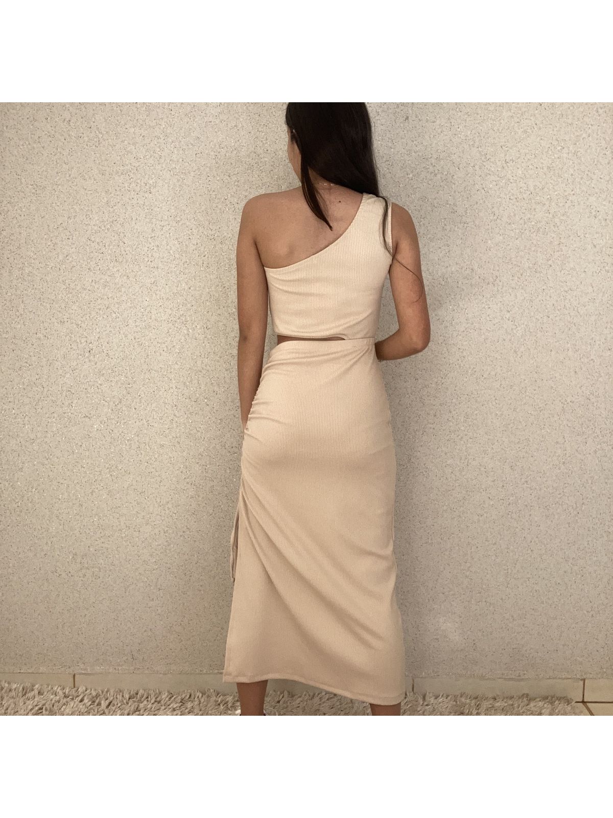 Vestido Midi Canelado