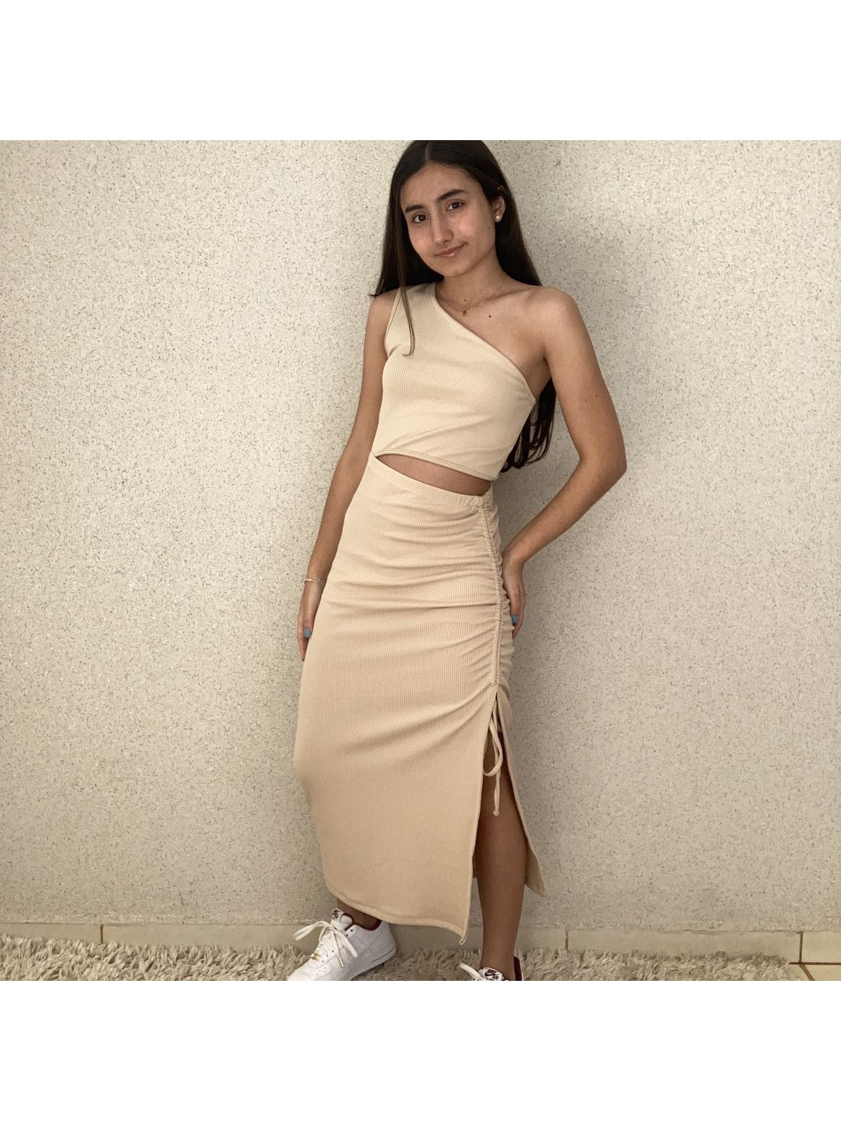 Vestido Midi Canelado - TokTeen