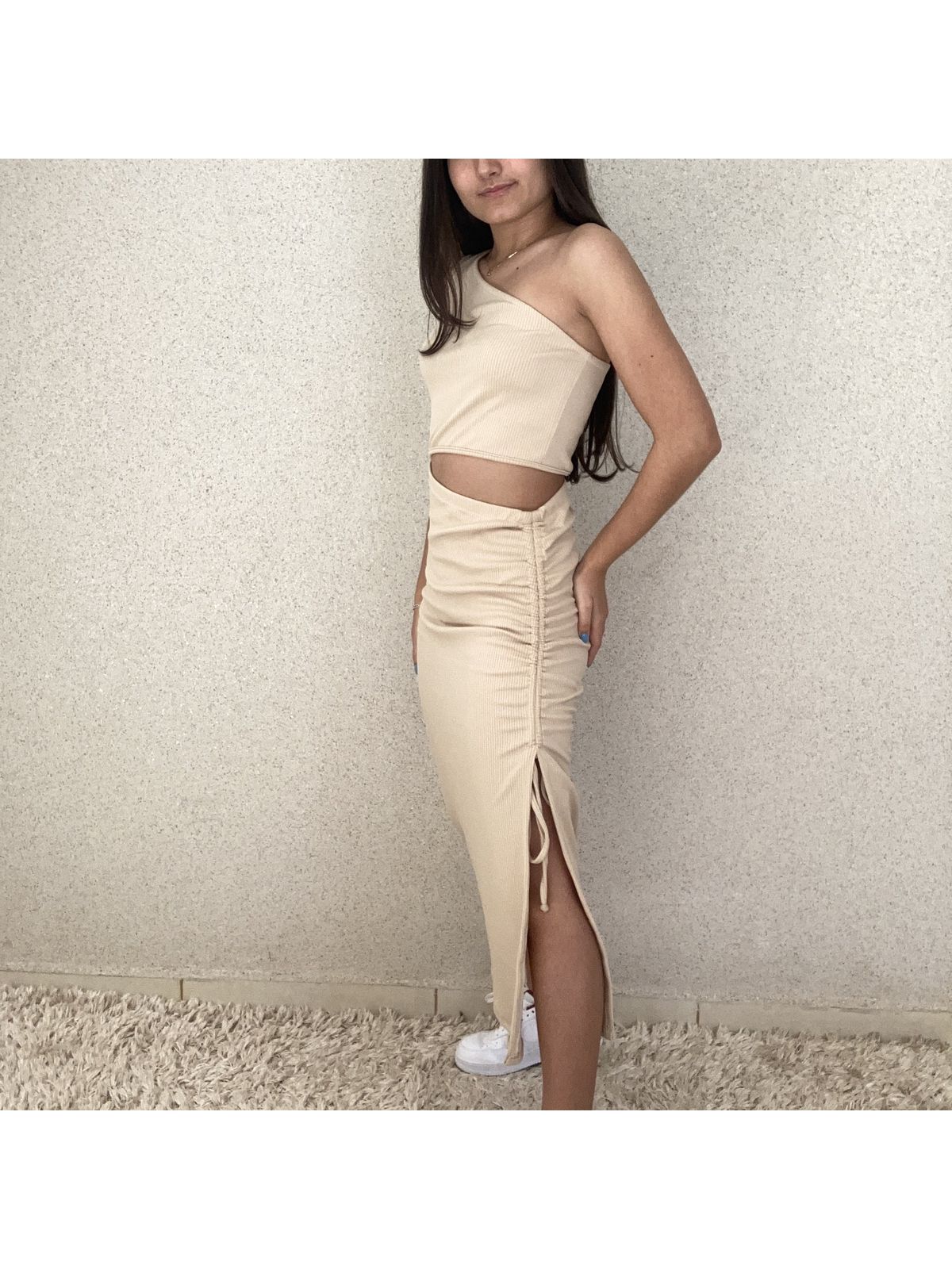 Vestido Midi Canelado