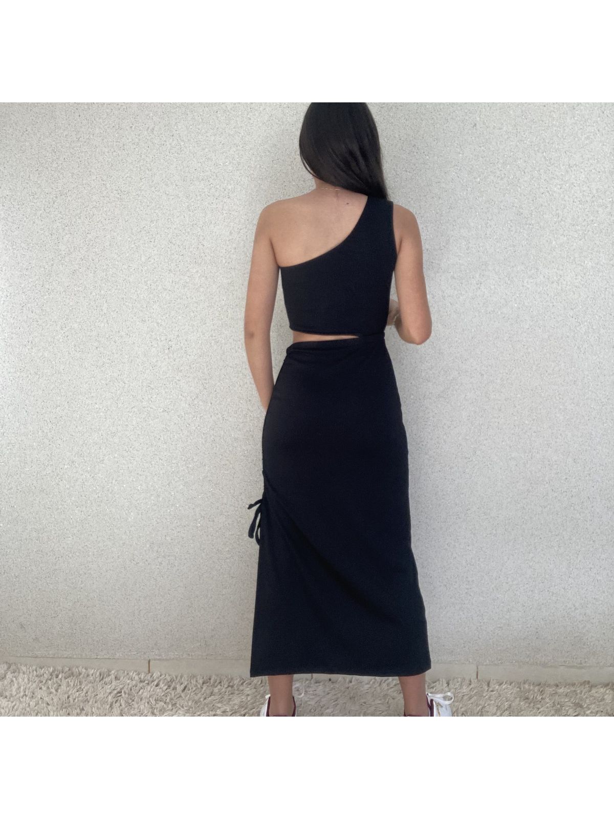 Vestido Midi Canelado