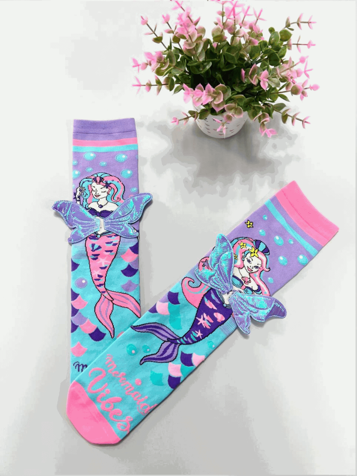 Meia Divertida Infantil de Sereia - Isa Cintra Moda Infantil