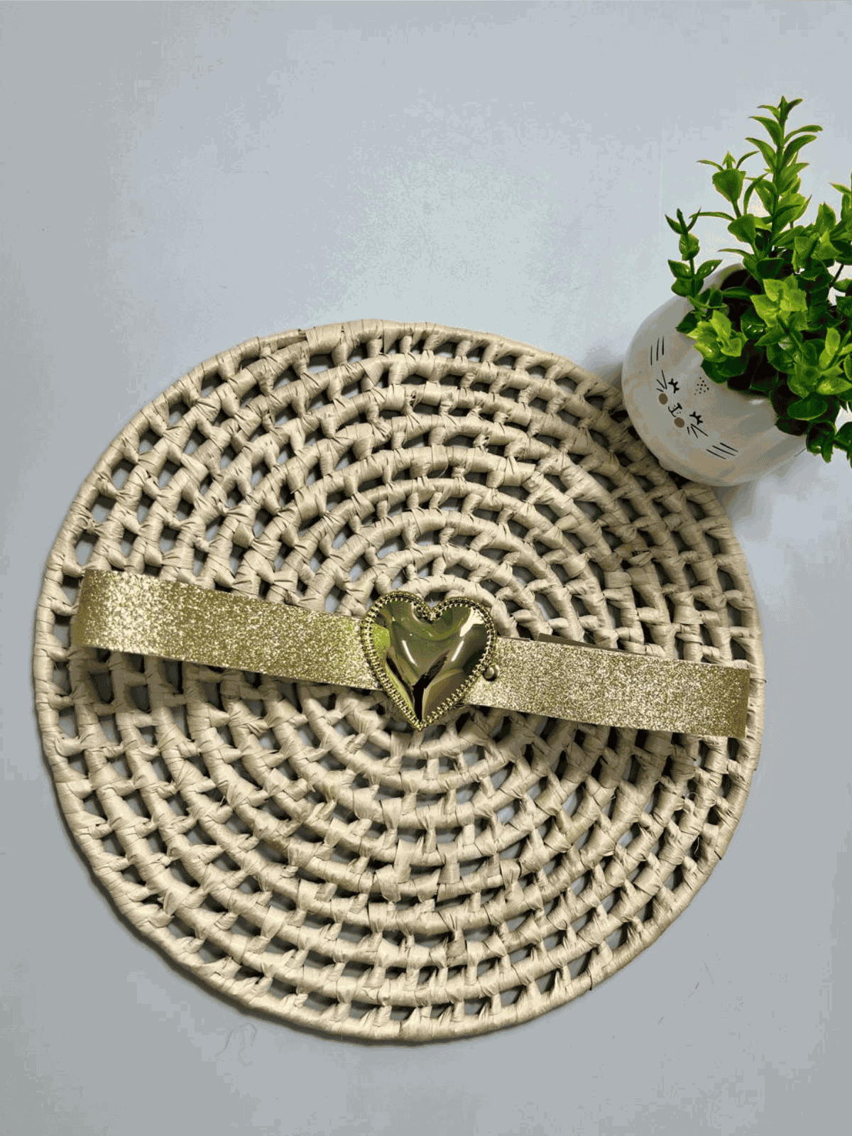 Cinto Coração Brilhante Dourado - Isa Cintra Moda Infantil