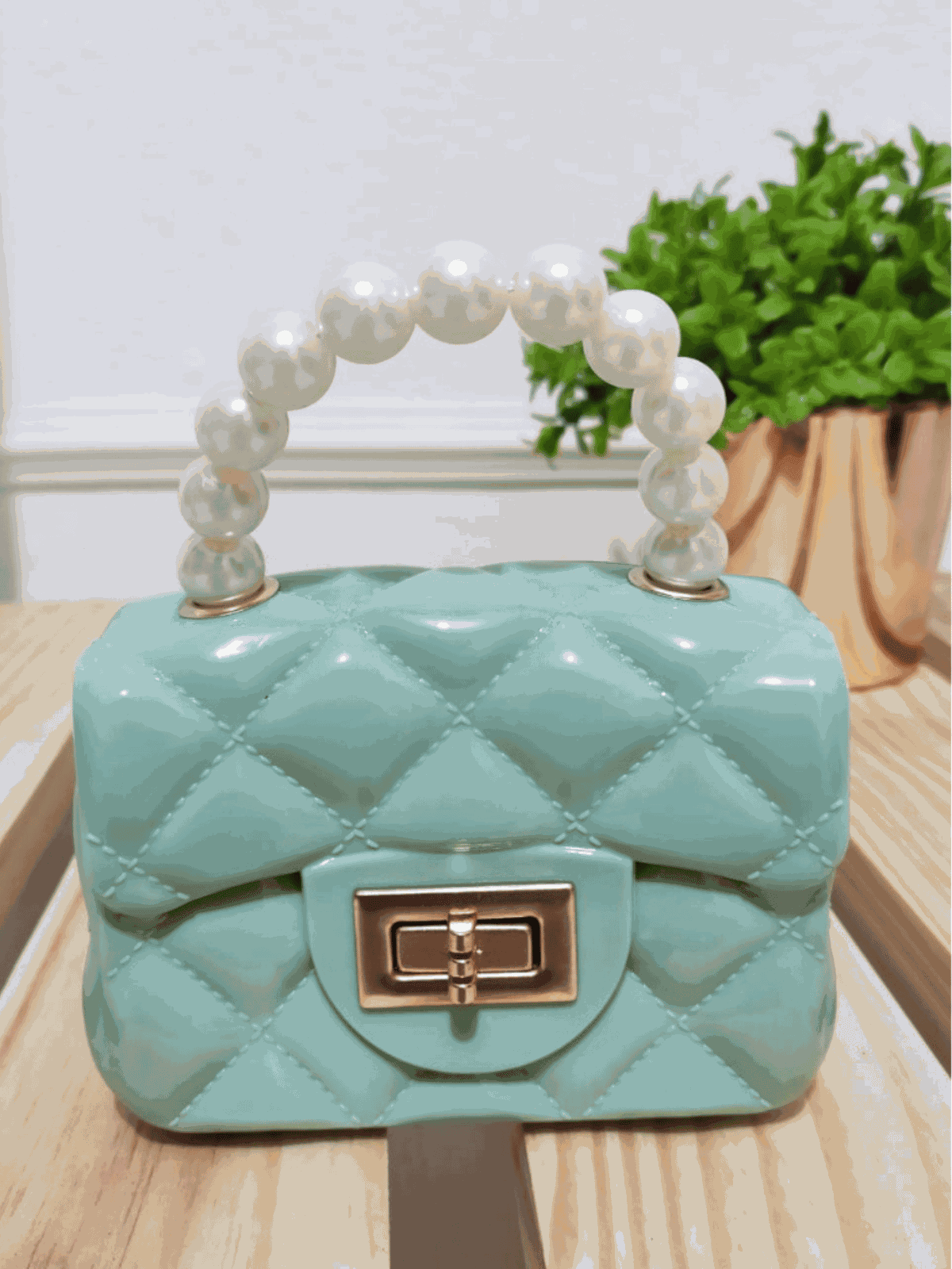 Bolsa Infantil Perolas Verde - Isa Cintra Moda Infantil