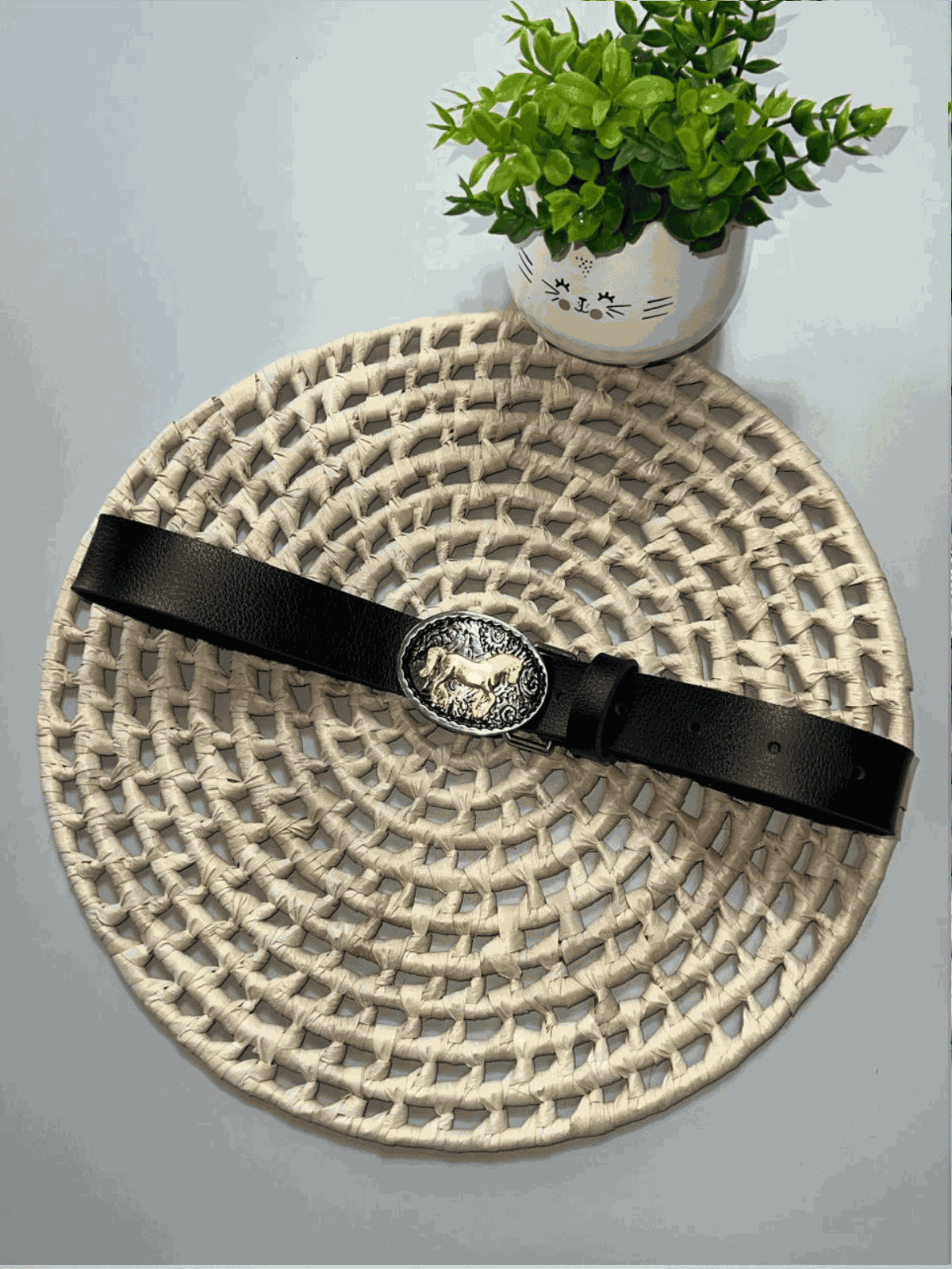 Cinto Fivela Cavalo Preto - Isa Cintra Moda Infantil