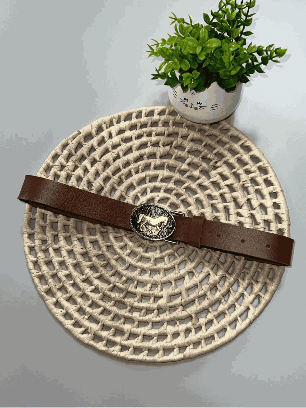 Cinto Fivela Cavalo Marrom - Isa Cintra Moda Infantil