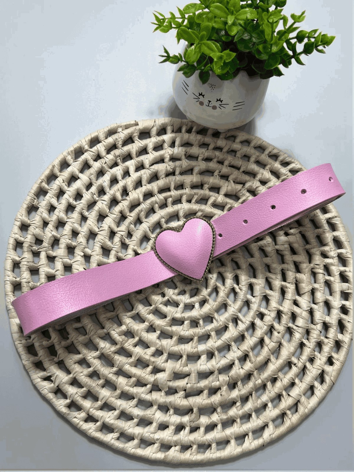 Cinto de Coração Rosa - Isa Cintra Moda Infantil