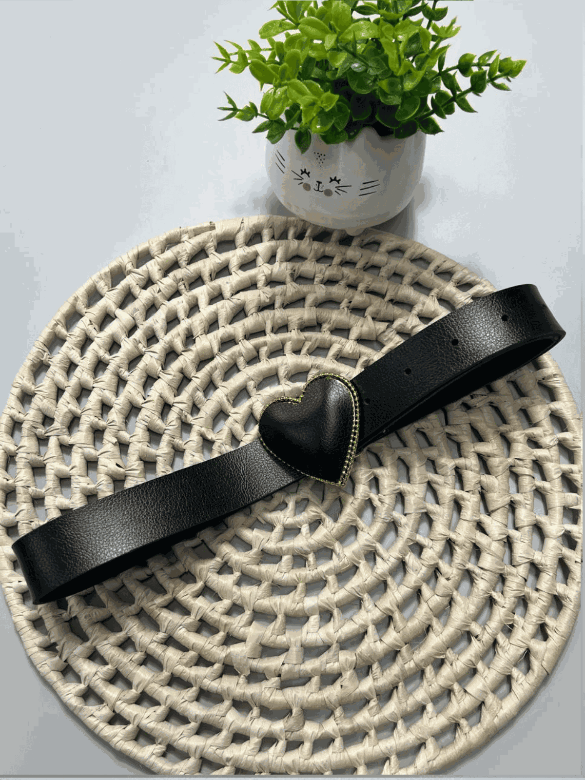 Cinto de Coração Preto - Isa Cintra Moda Infantil