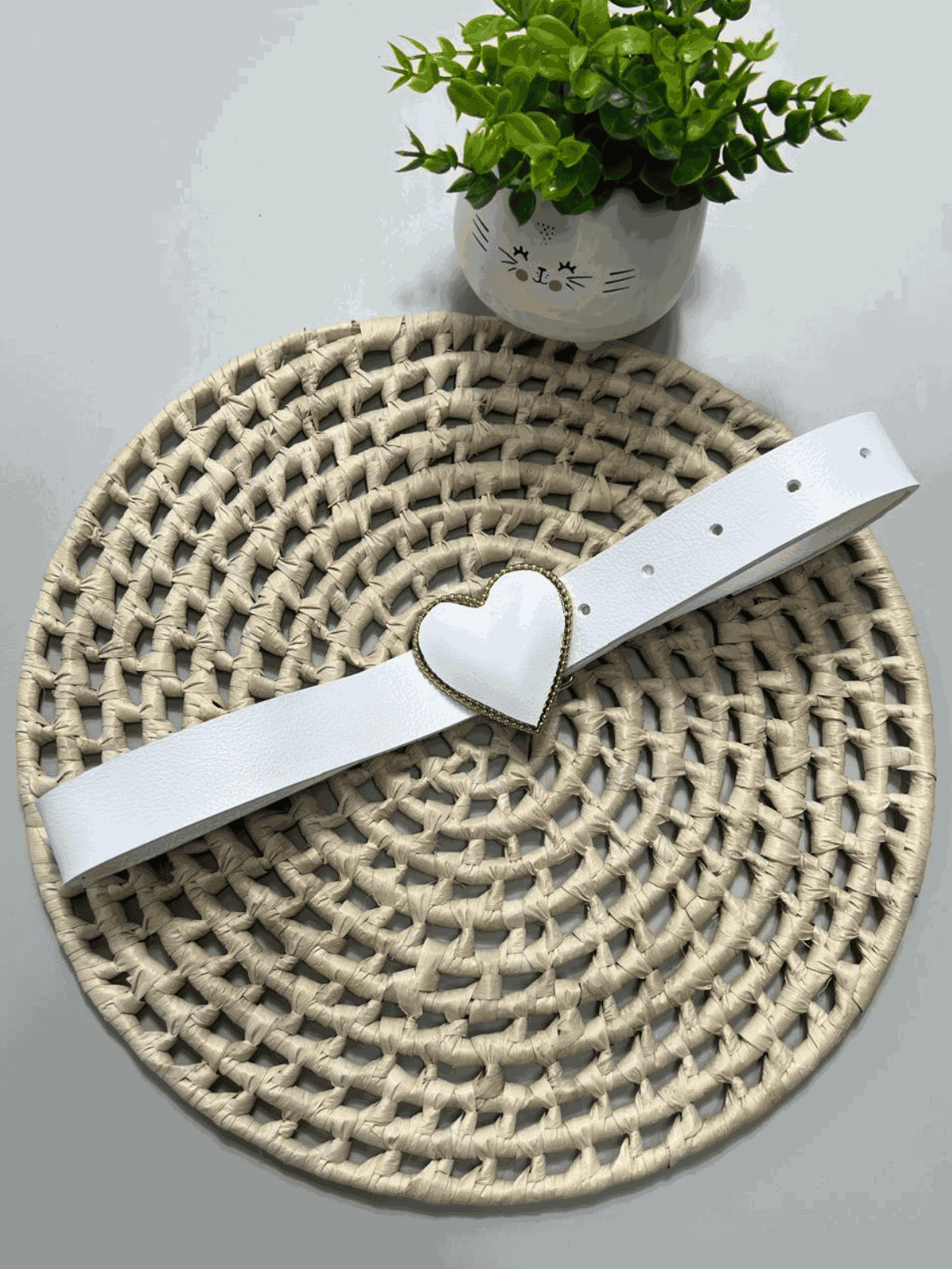 Cinto de Coração Branco - Isa Cintra Moda Infantil