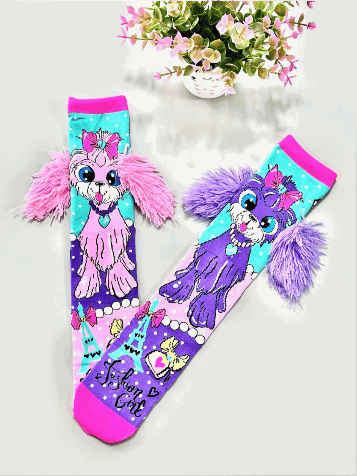 Meia Divertida Infantil de Cachorrinho - Isa Cintra Moda Infantil