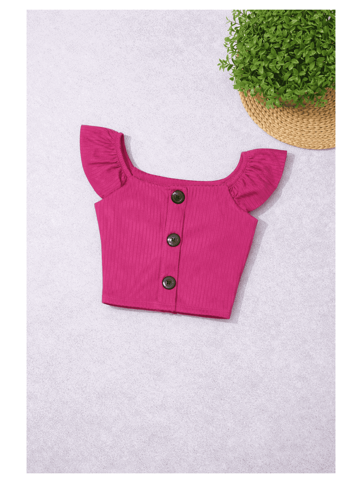 Cropped de Botão Pink - Isa Cintra Moda Infantil