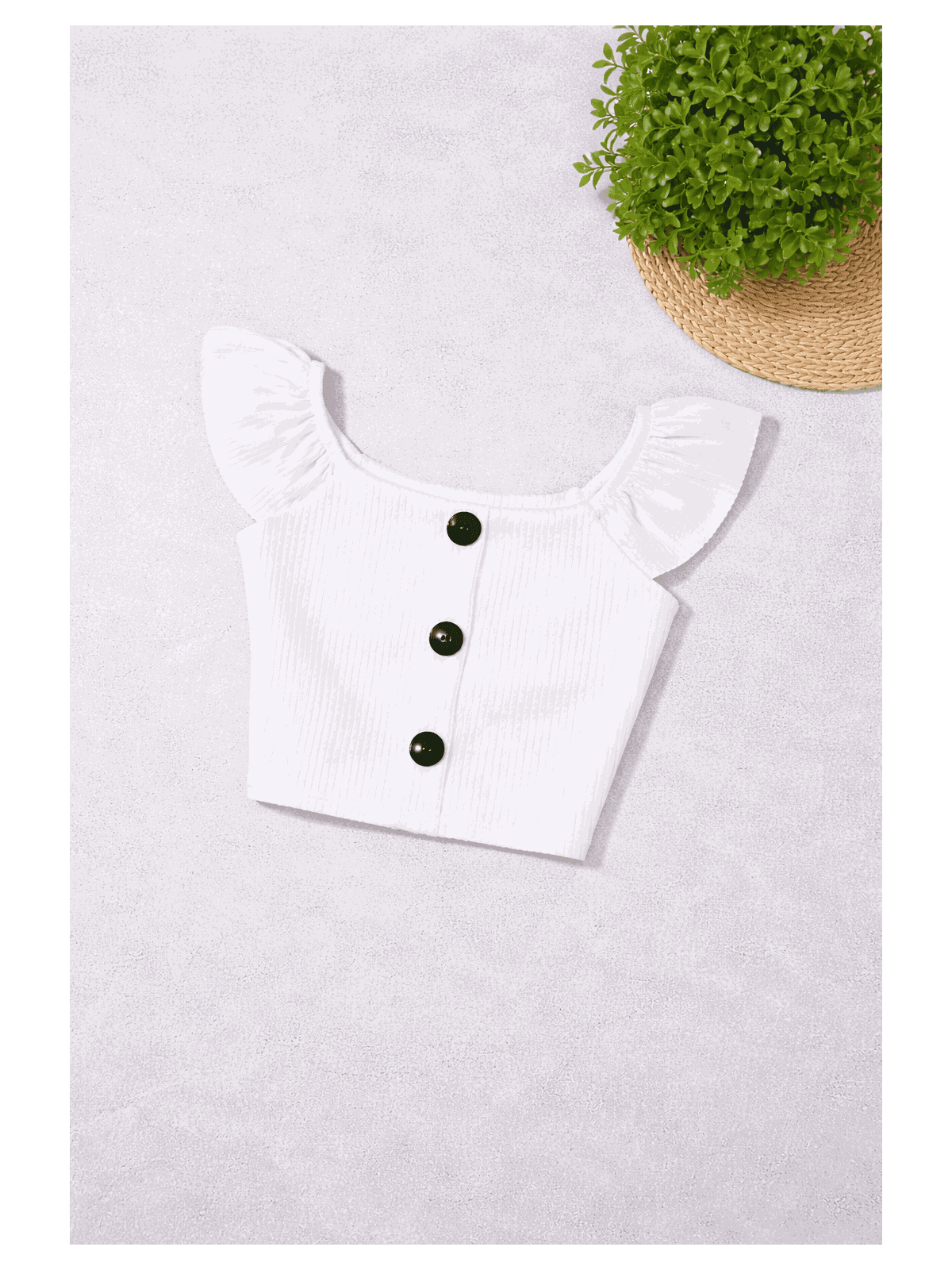 Cropped de Botão Branca - Isa Cintra Moda Infantil