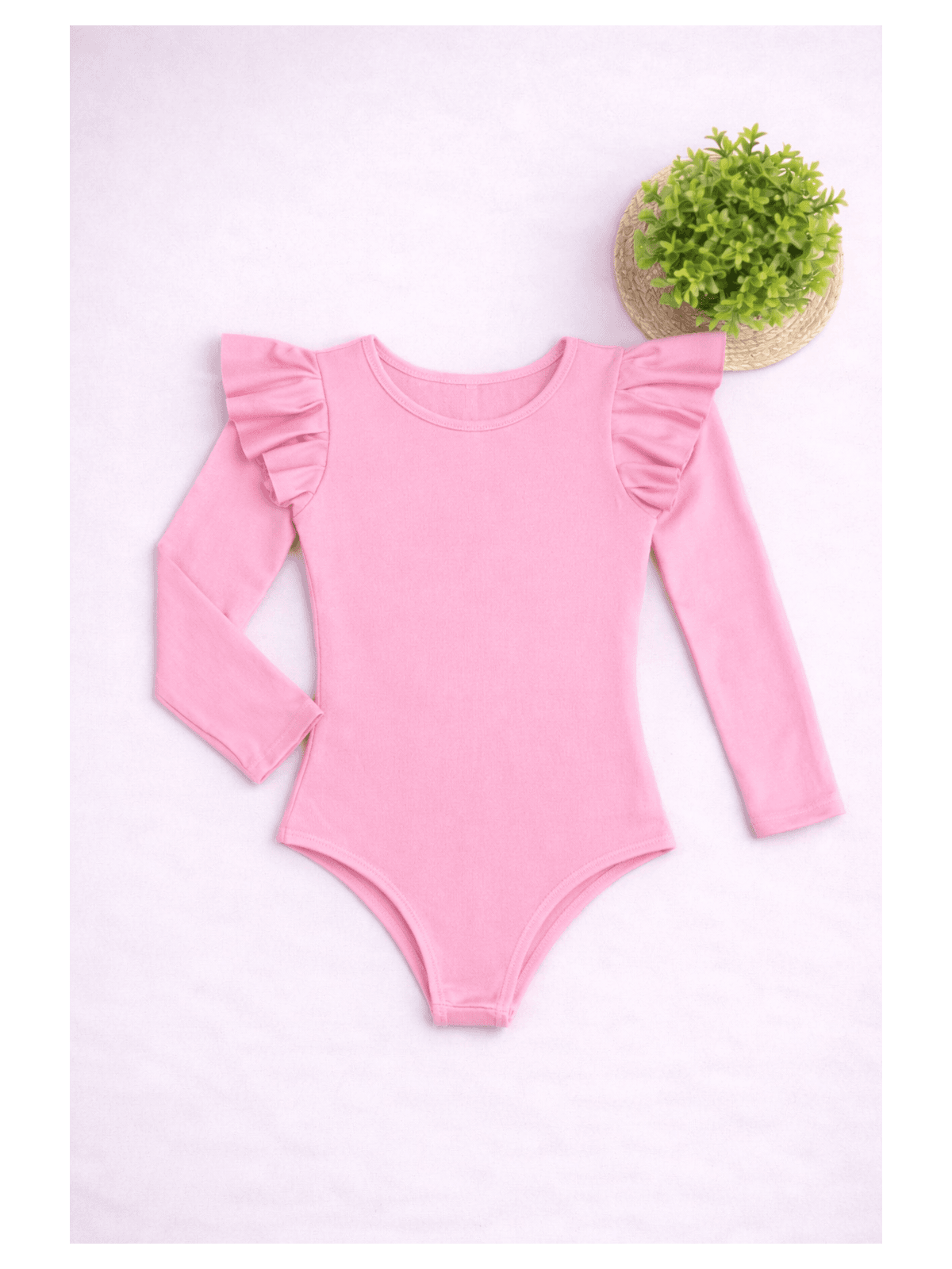 Body Manga Longa Rosa - Isa Cintra Moda Infantil
