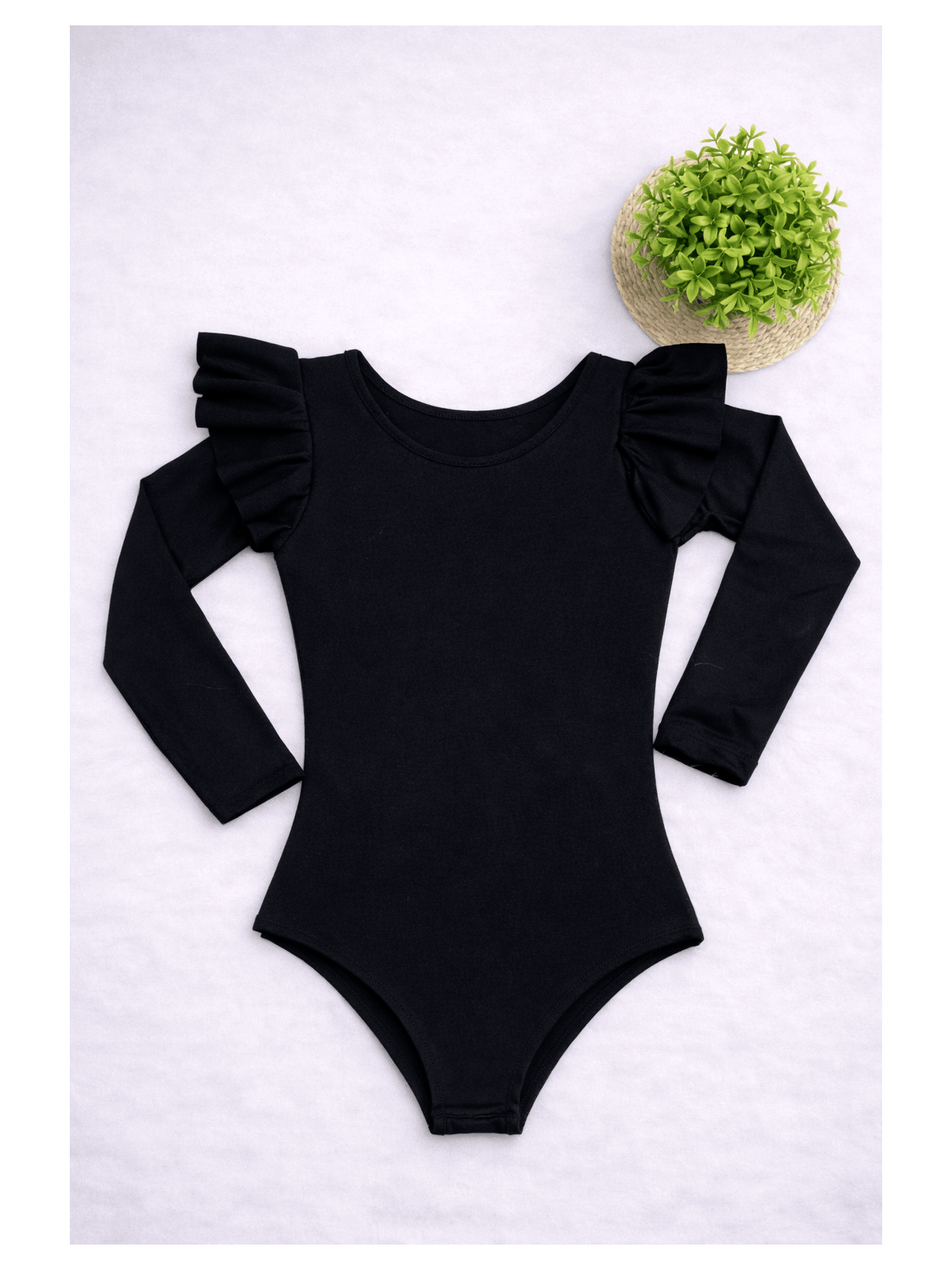 Body Manga Longa Preta - Isa Cintra Moda Infantil