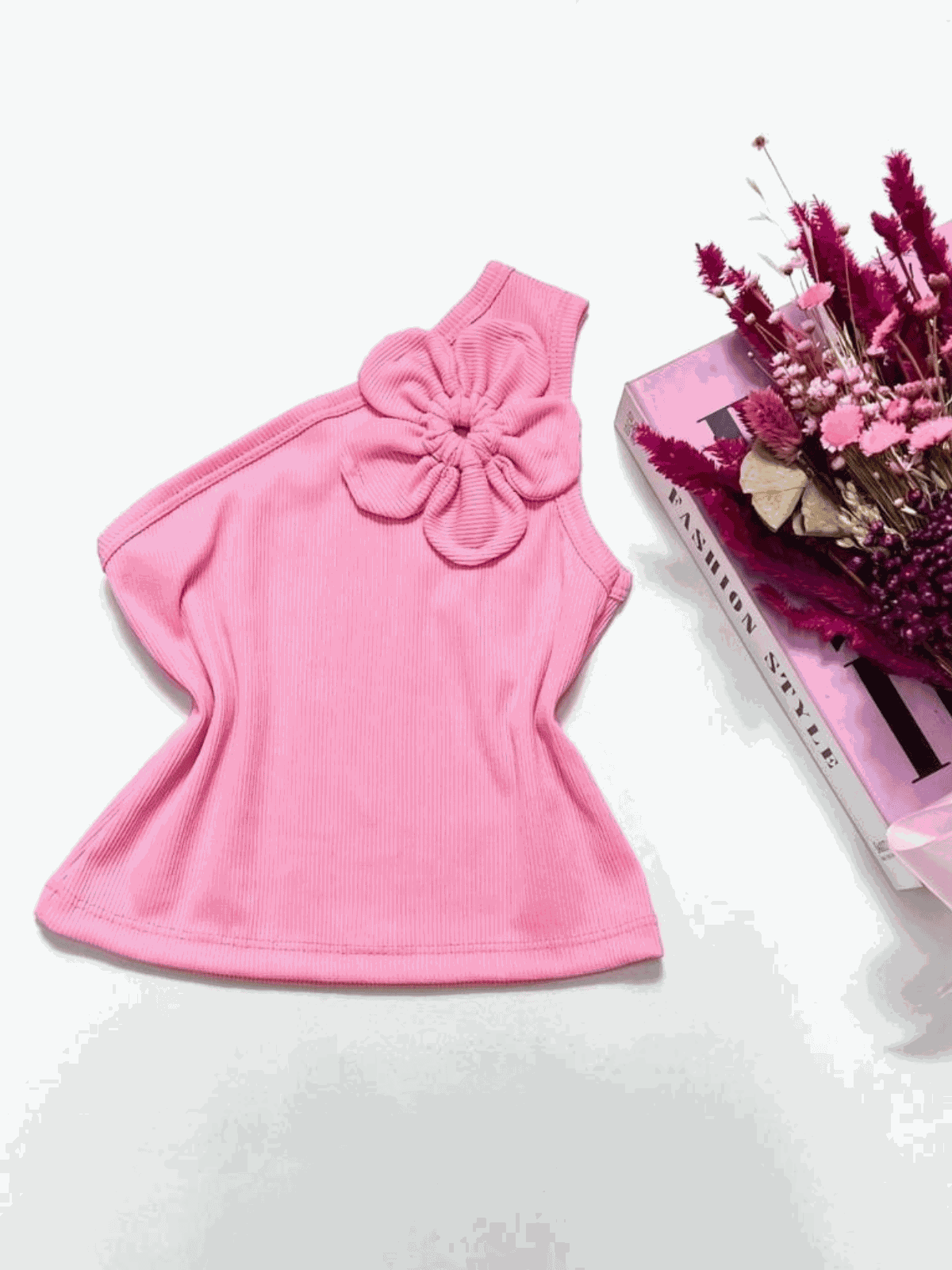 Blusa de Flor Rosa - Isa Cintra Moda Infantil