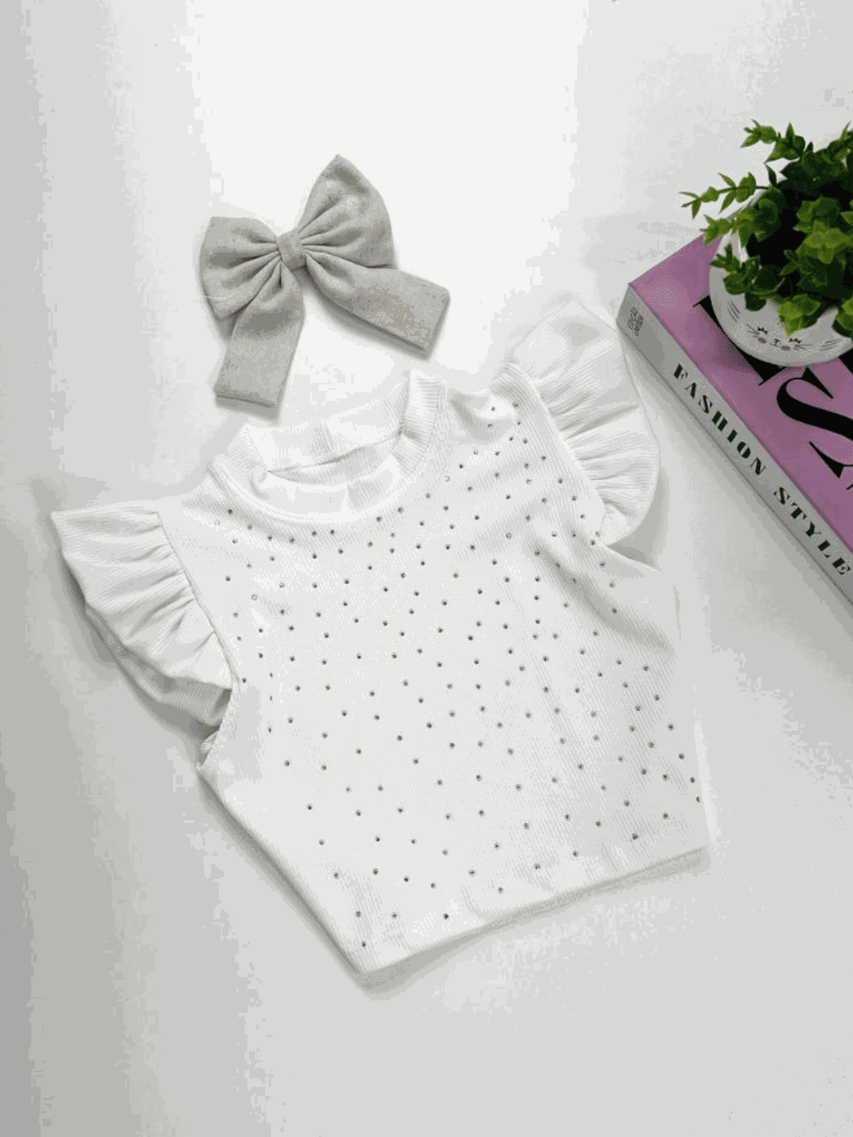 Blusa de Brilho Branca - Isa Cintra Moda Infantil