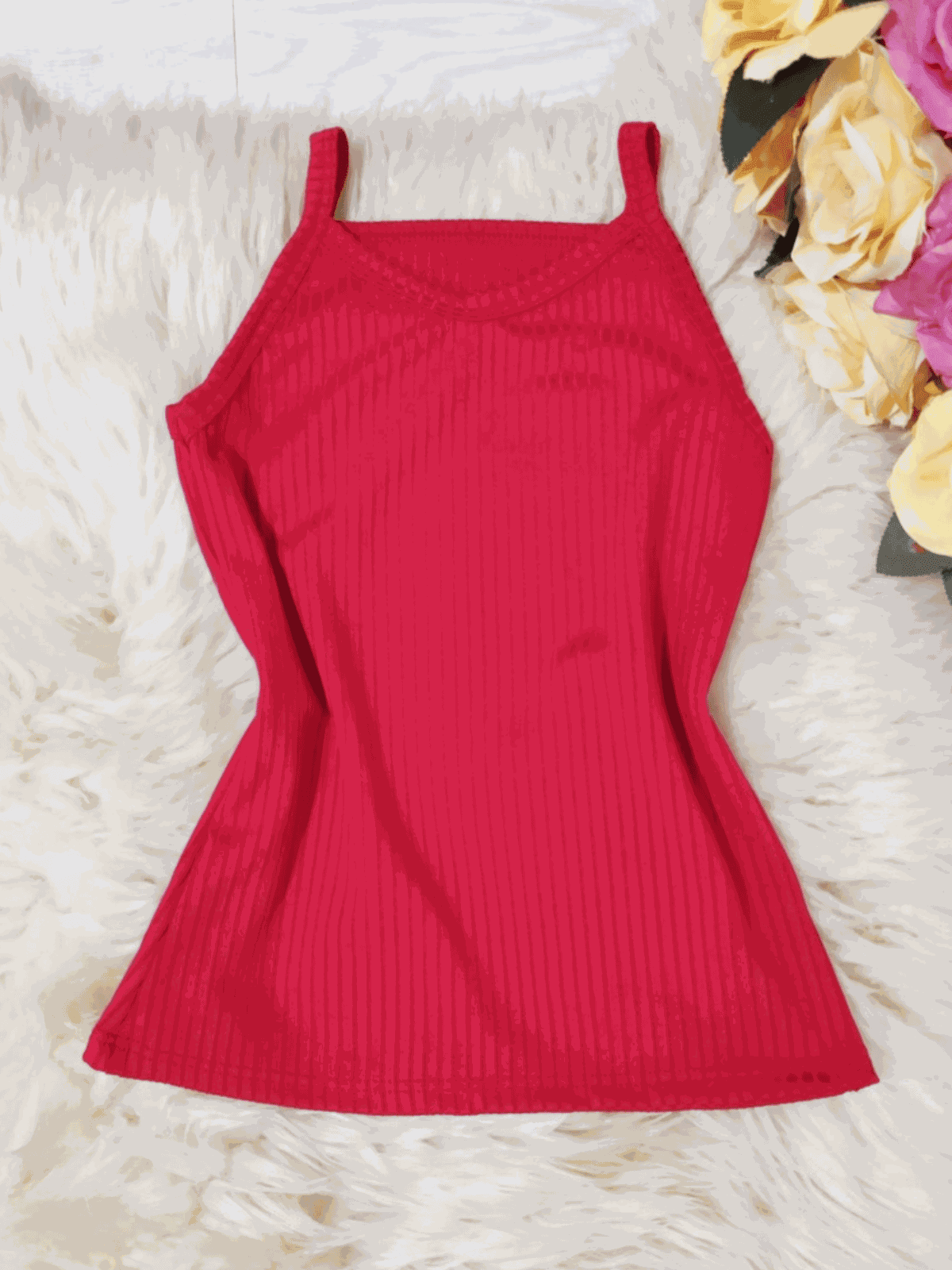 Blusa Feminina Regata Vermelha - Isa Cintra Moda Infantil