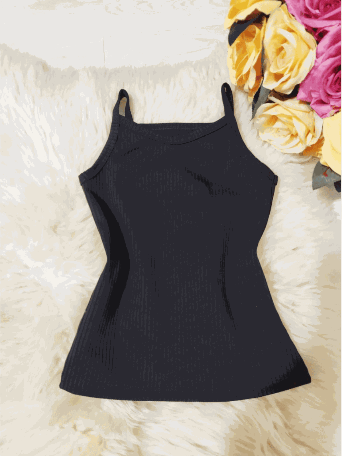 Blusa Feminina Regata Preta - Isa Cintra Moda Infantil