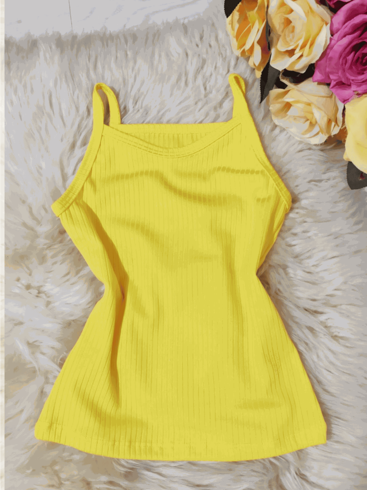 Blusa Feminina Regata Amarela - Isa Cintra Moda Infantil