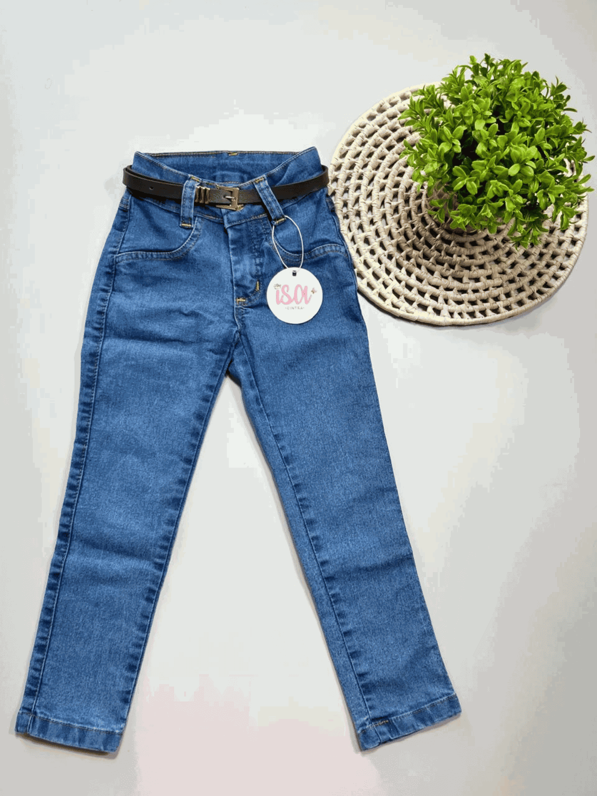 Calça Jeans Skinny Com Lycra - Isa Cintra Moda Infantil