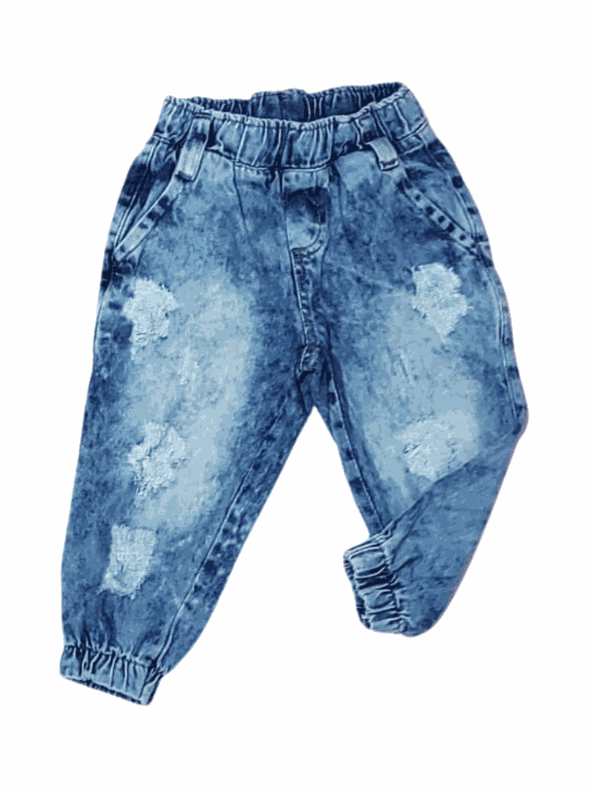 Calça Jeans Jogger mesclado Infantil Destroyed - Isa Cintra Moda Infantil