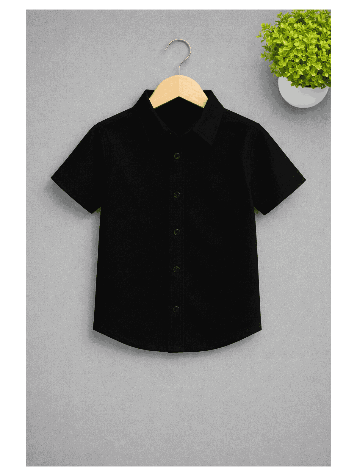 Camisa Masculino Botões Preto - Isa Cintra Moda Infantil