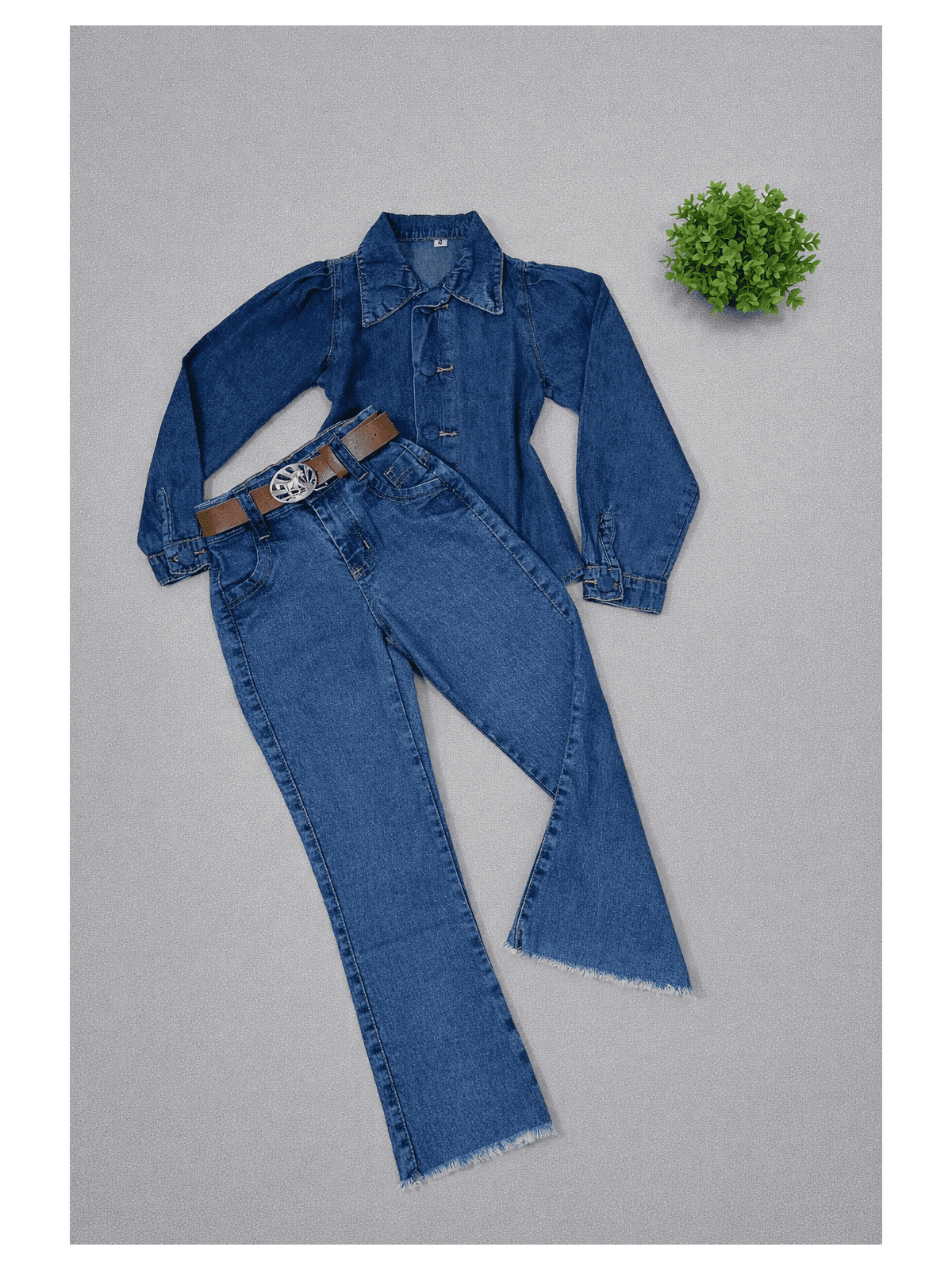 Conjunto Camisa + Calça Flare Boiadeira - Isa Cintra Moda Infantil