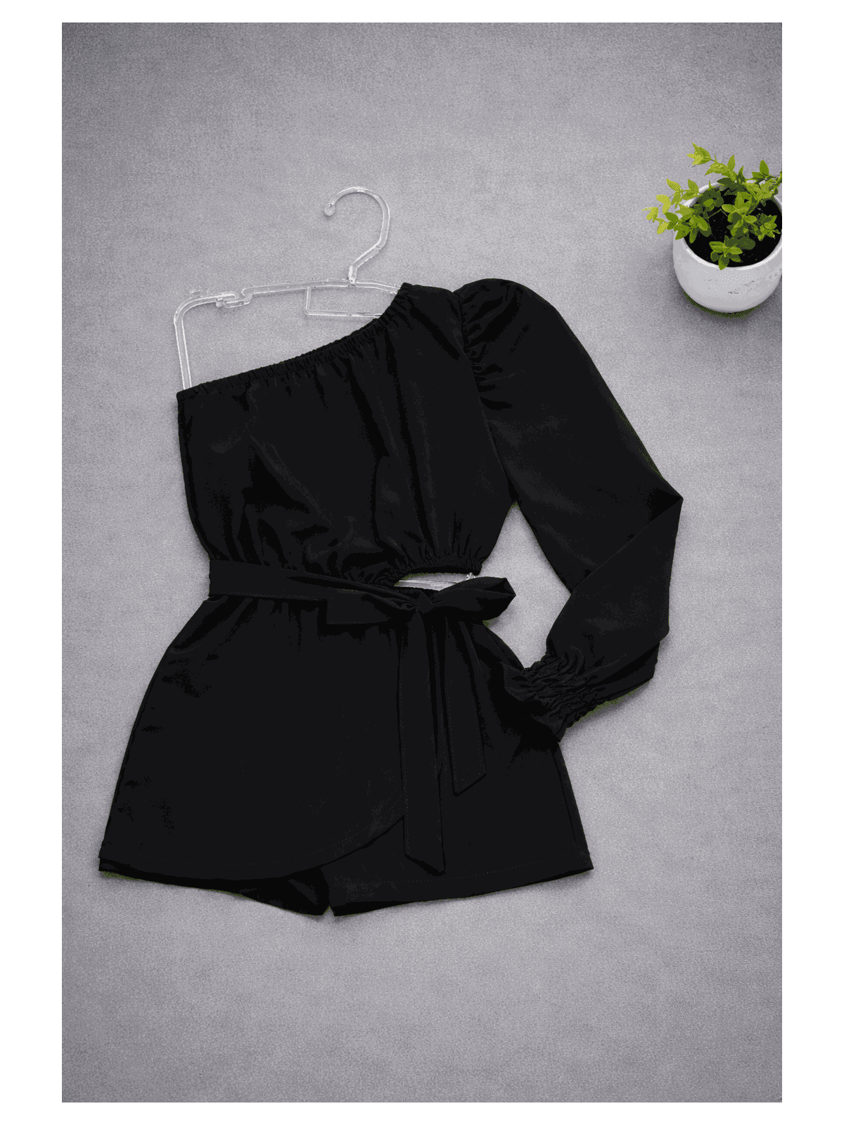 Macaquinho Nula Manga Preto - Isa Cintra Moda Infantil