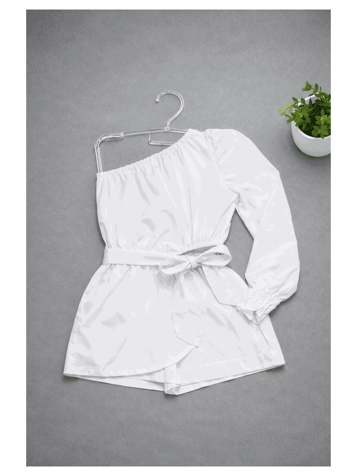 Macaquinho Nula Manga Branco - Isa Cintra Moda Infantil