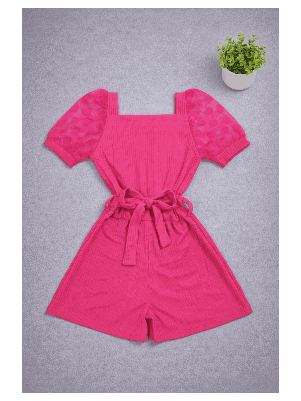 Macaquinho Manga Tule Pink - Isa Cintra Moda Infantil