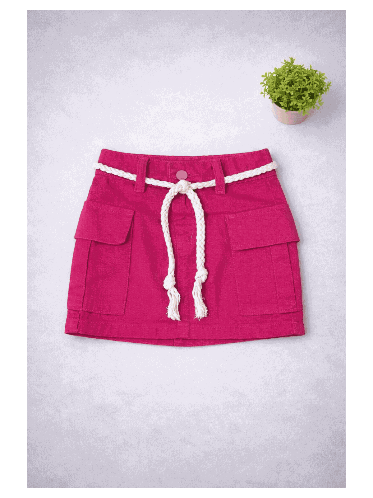 Saia Jeans Rosa Destroyed - Isa Cintra Moda Infantil