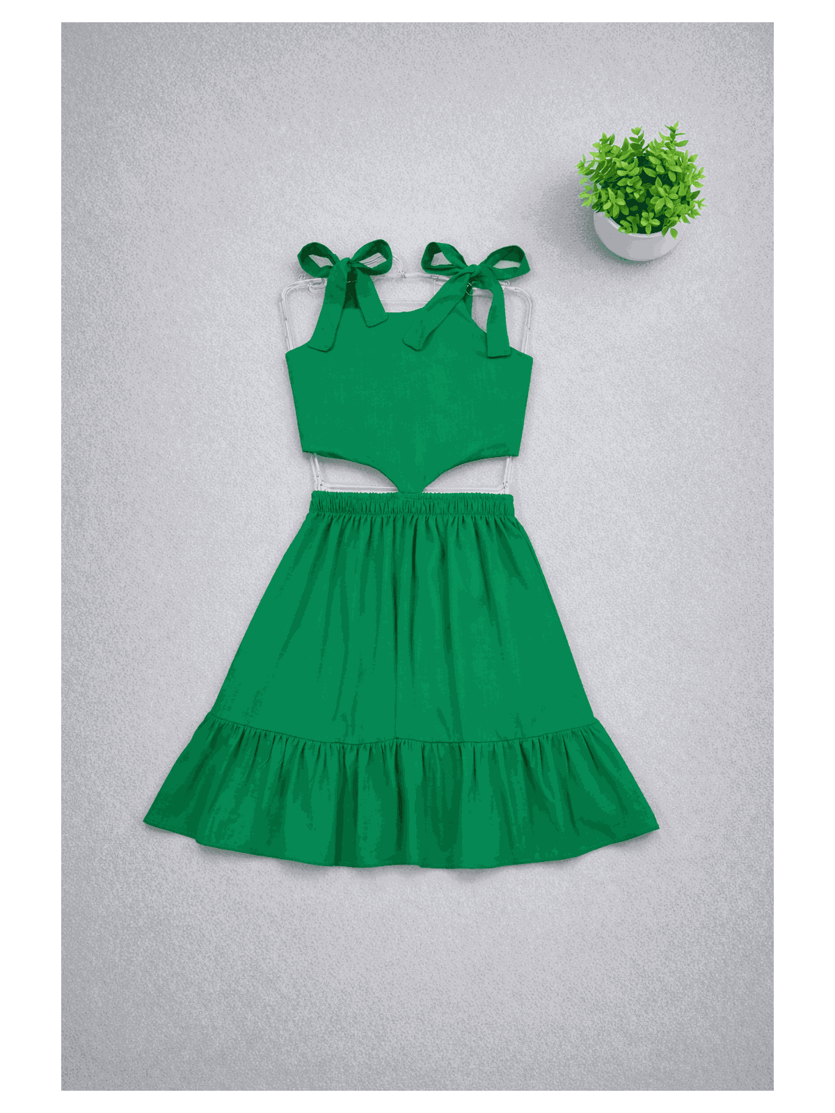  Vestido Recorte Verde - Isa Cintra Moda Infantil