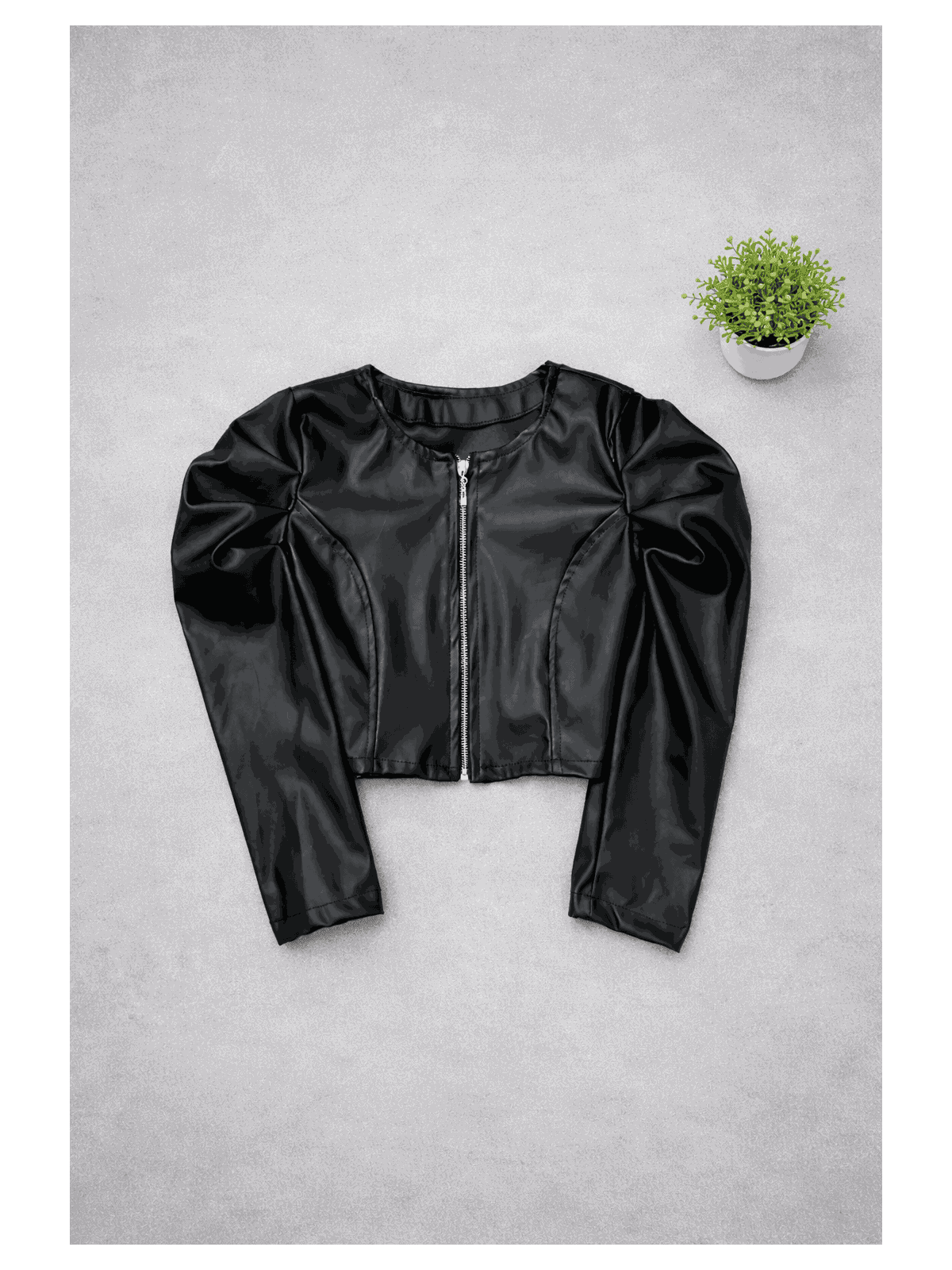 Jaqueta Courino Manga Bufante - Isa Cintra Moda Infantil