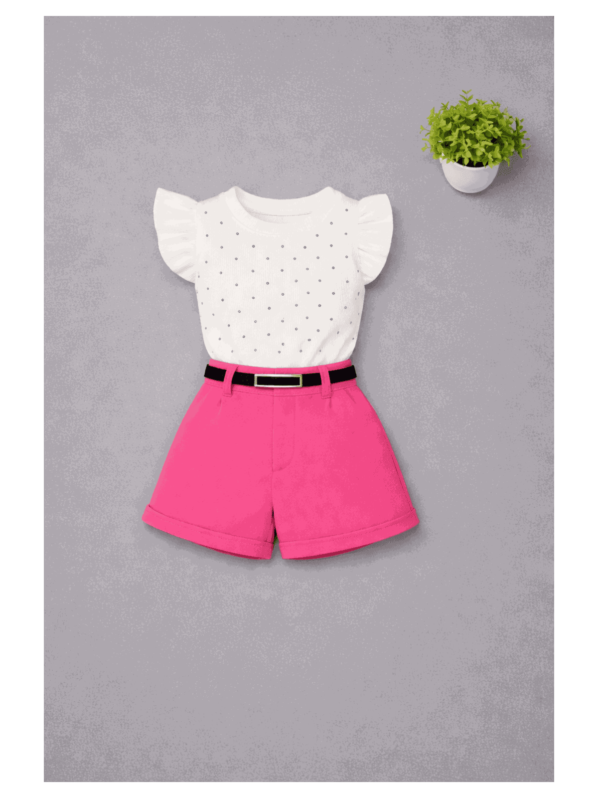 Conjunto Blusa de Brilho + Short Alfaiataria com C... - Isa Cintra Moda Infantil