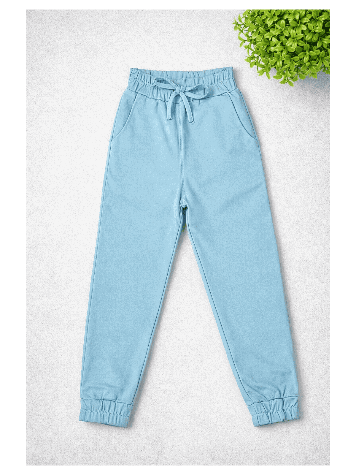 Calça jogger infantil Bengaline Azul - Isa Cintra Moda Infantil