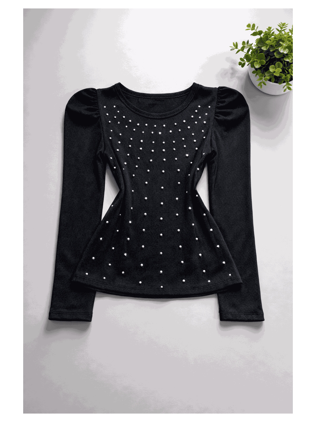 Blusa Brilho Manga Longa Preta - Isa Cintra Moda Infantil