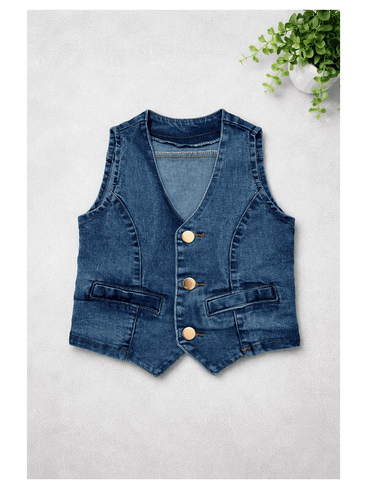 Colete Infantil Jeans - Isa Cintra Moda Infantil