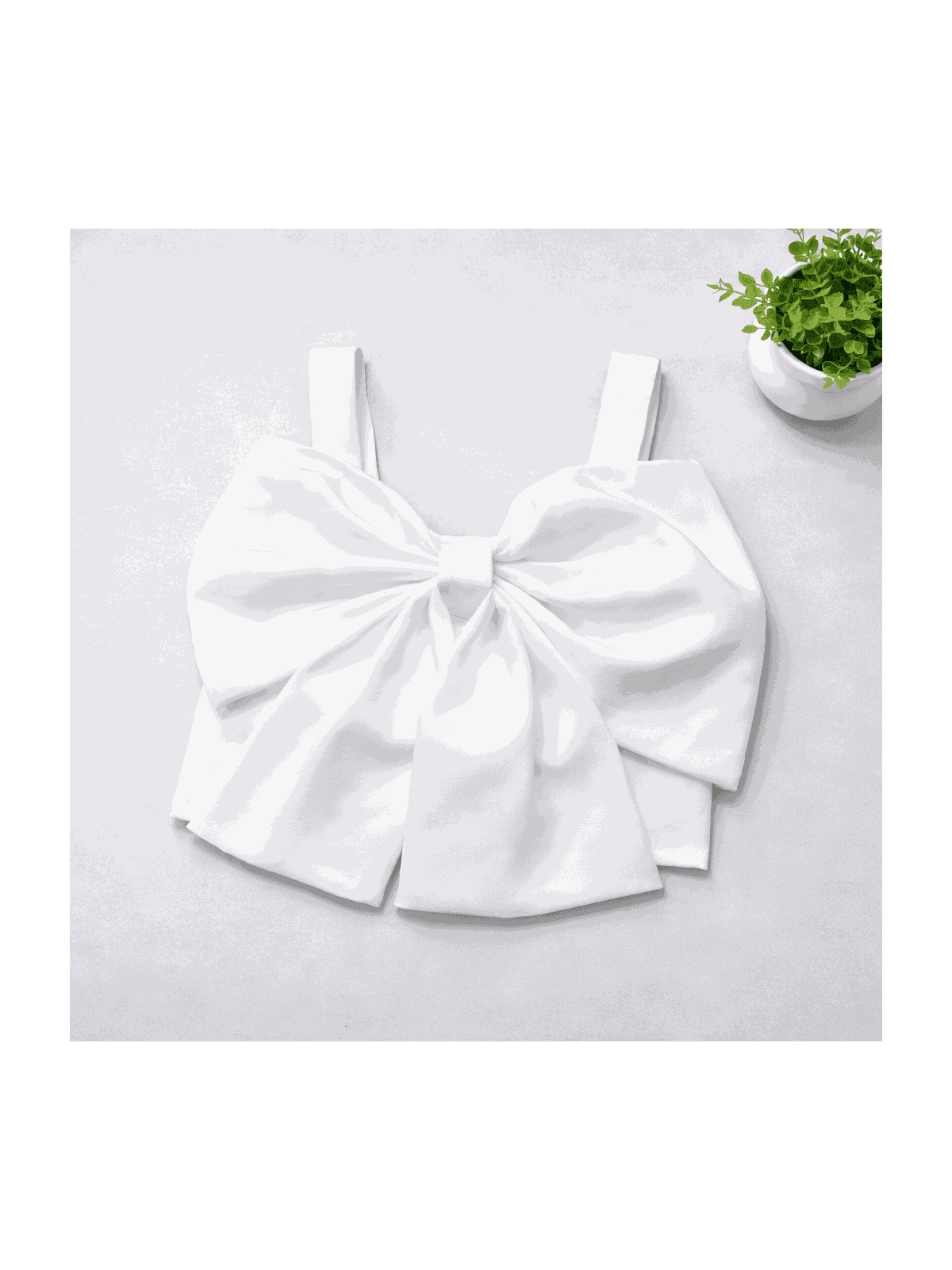 Cropped Laço Branco - Isa Cintra Moda Infantil