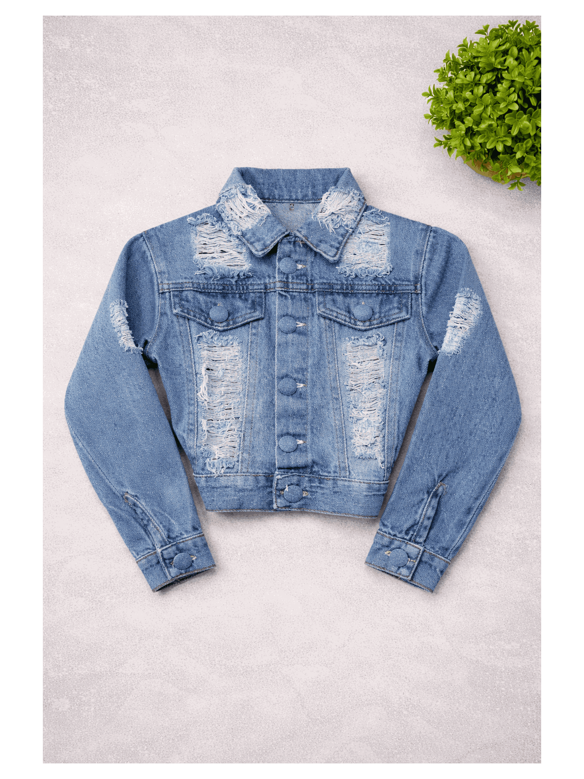 Jaqueta Jeans Tradicional Clara - Isa Cintra Moda Infantil