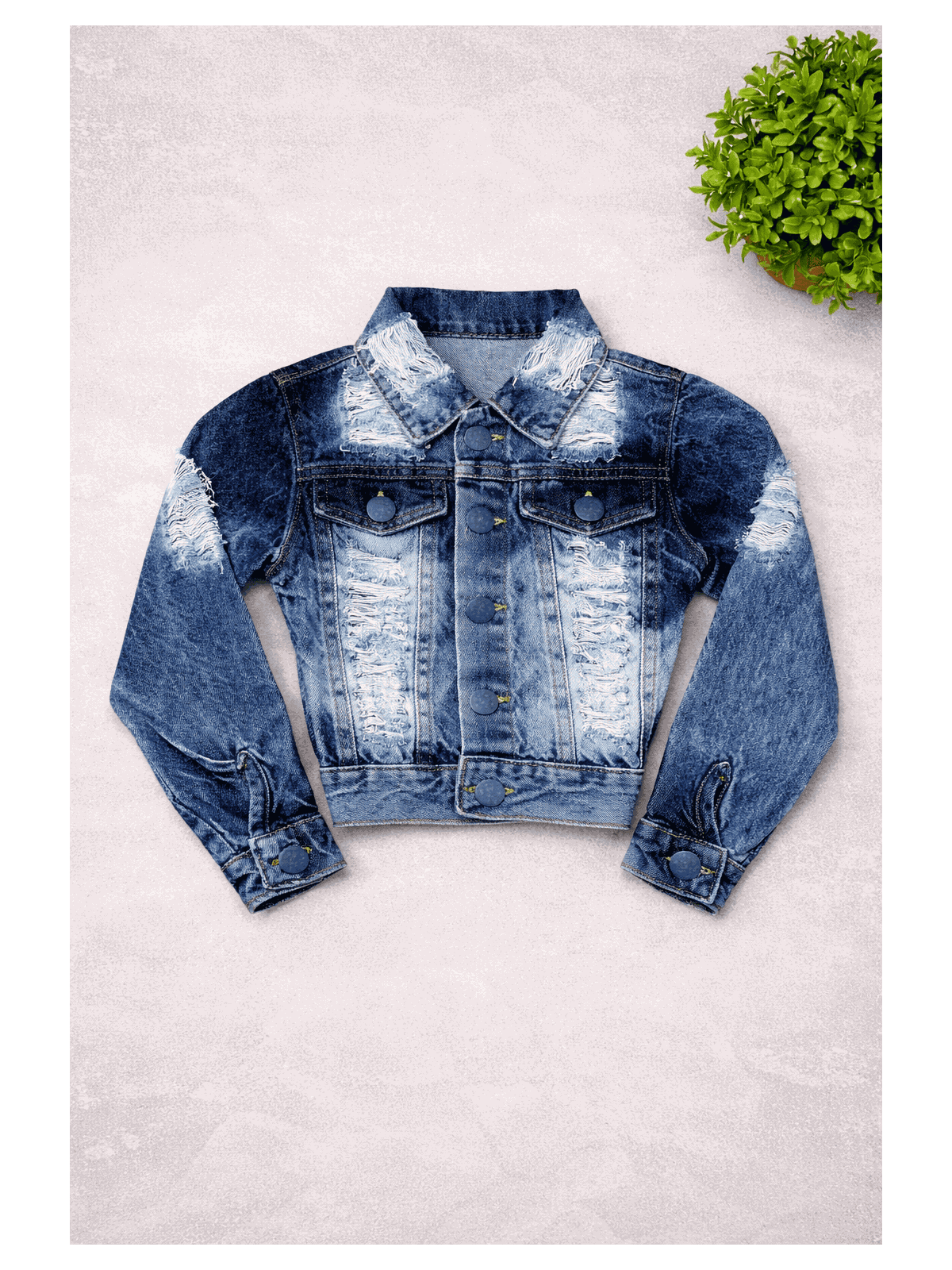 Jaqueta Jeans Tradicional Escuro - Isa Cintra Moda Infantil