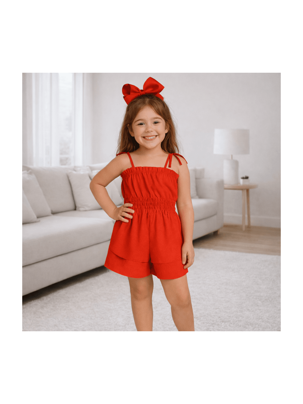 Macaquinho Vestido Vermelho - Isa Cintra Moda Infantil