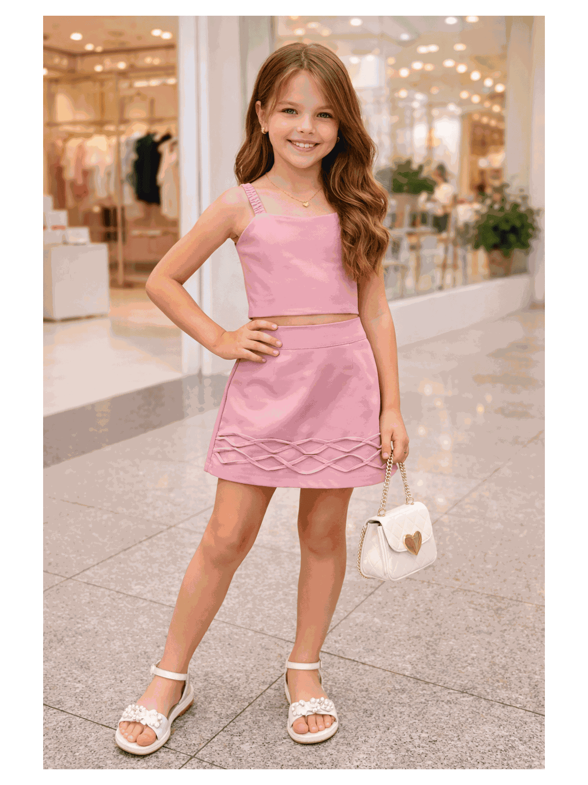 Conjunto Juvenil Natalino Rosa - Isa Cintra Moda Infantil